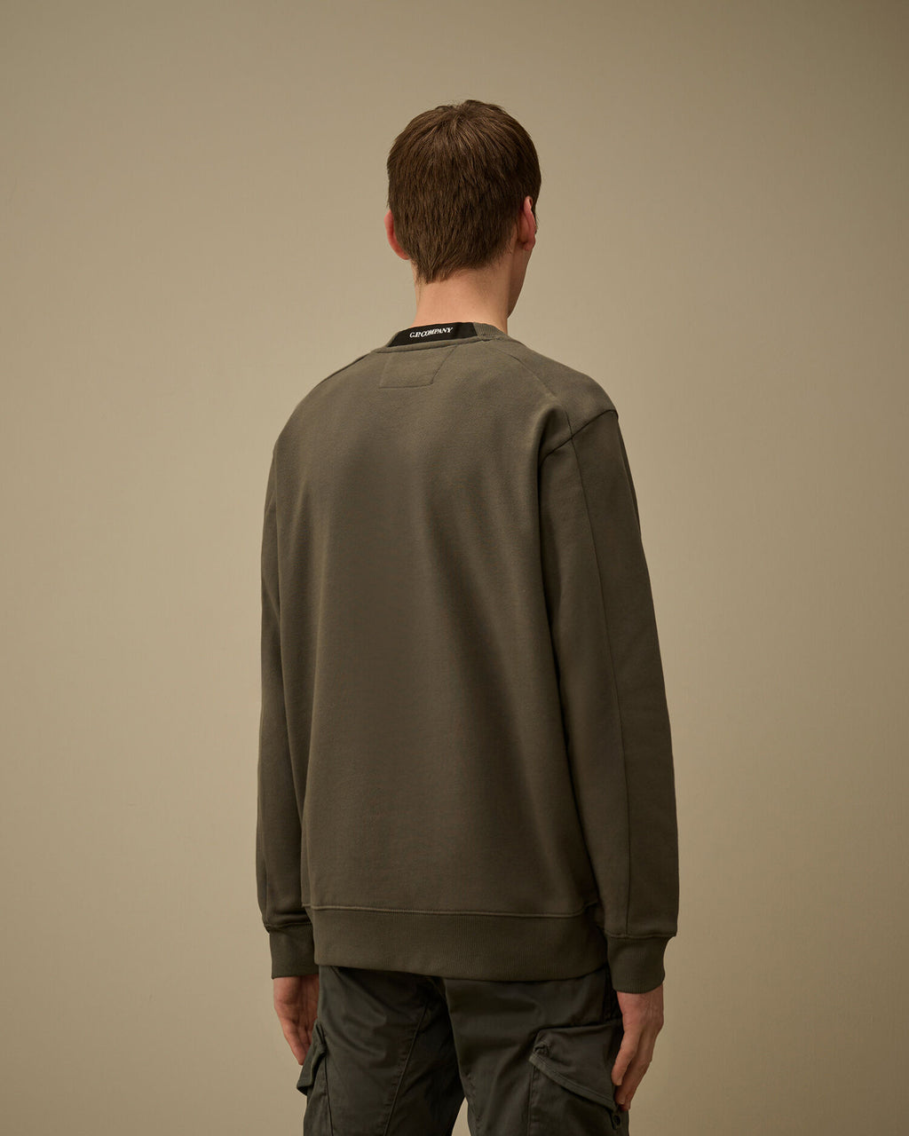 C.P. Company - Sweat Diagonal Raised fleece Gun Metal