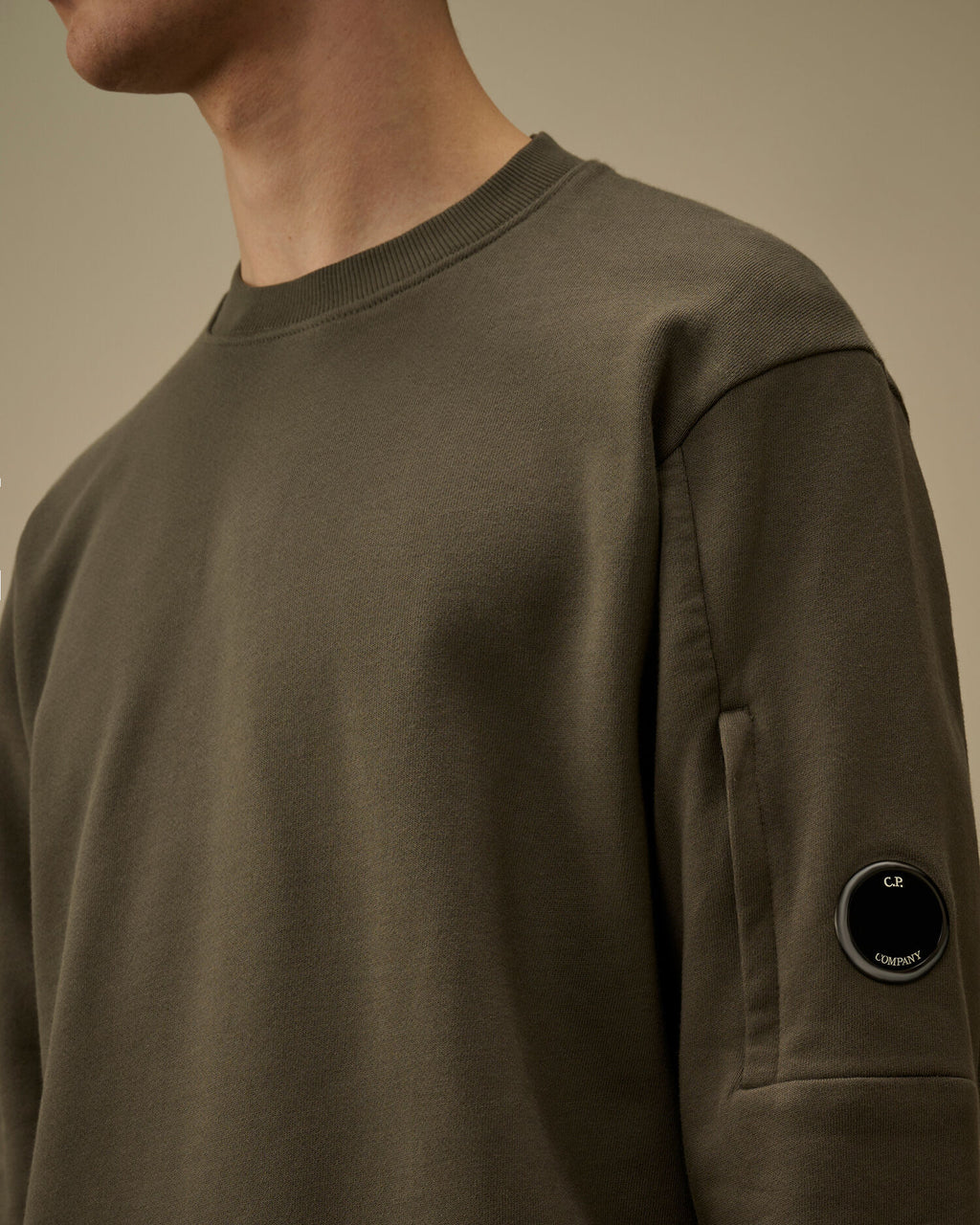C.P. Company - Sweat Diagonal Raised fleece Gun Metal