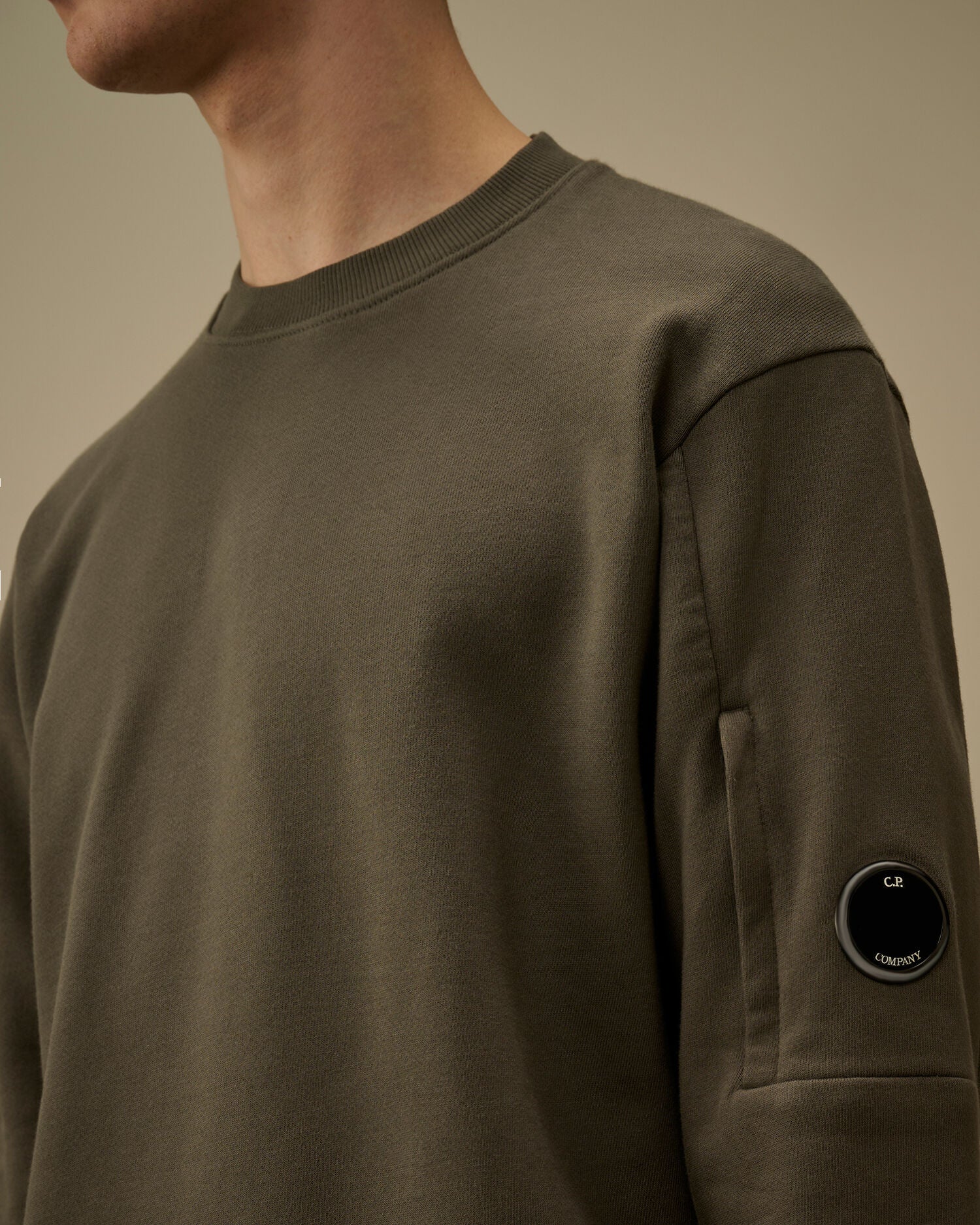 C.P. Company - Sweat Diagonal Raised fleece Gun Metal