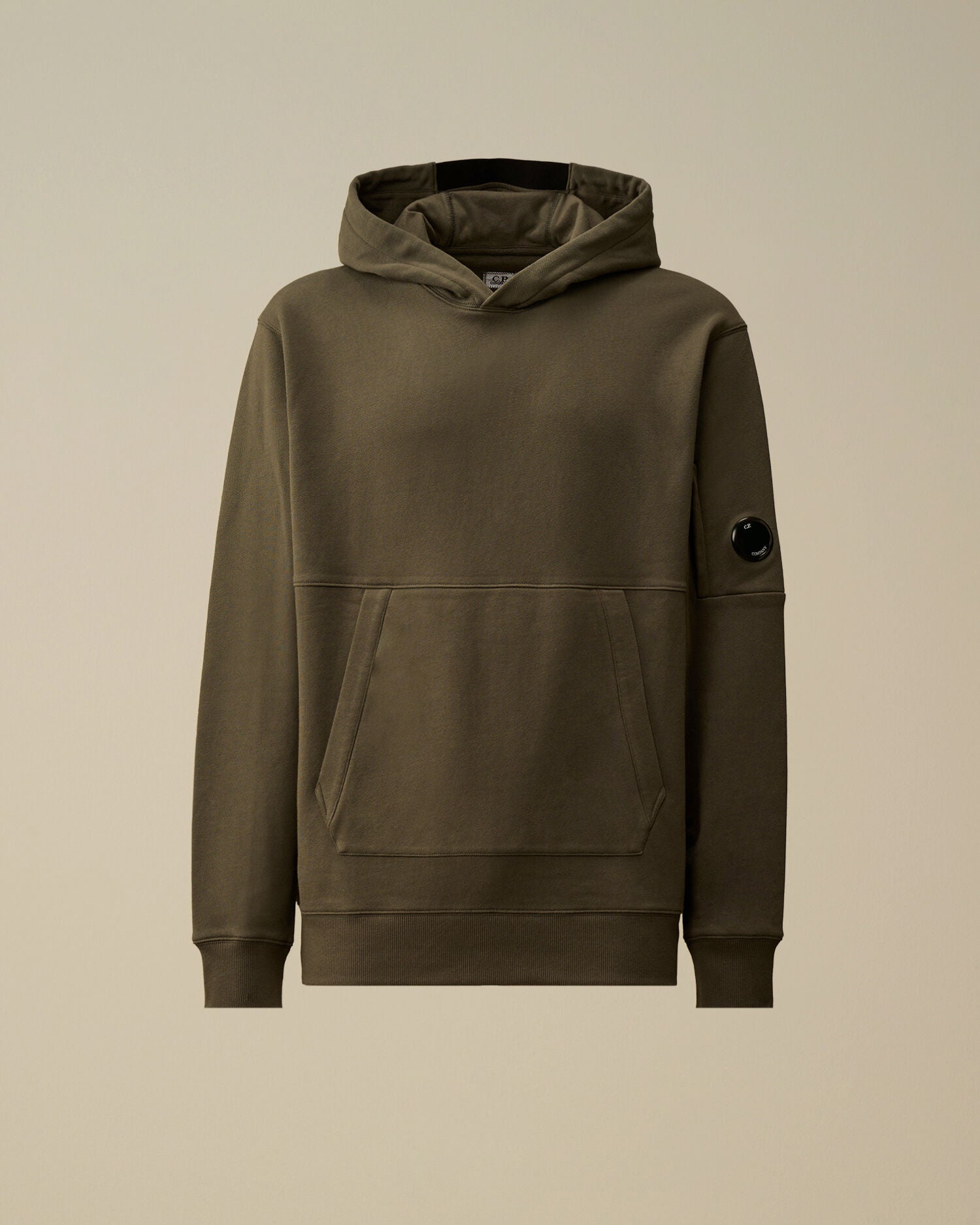C.P. Company - Sweat Diagonal Raised fleece hooded Gun Metal