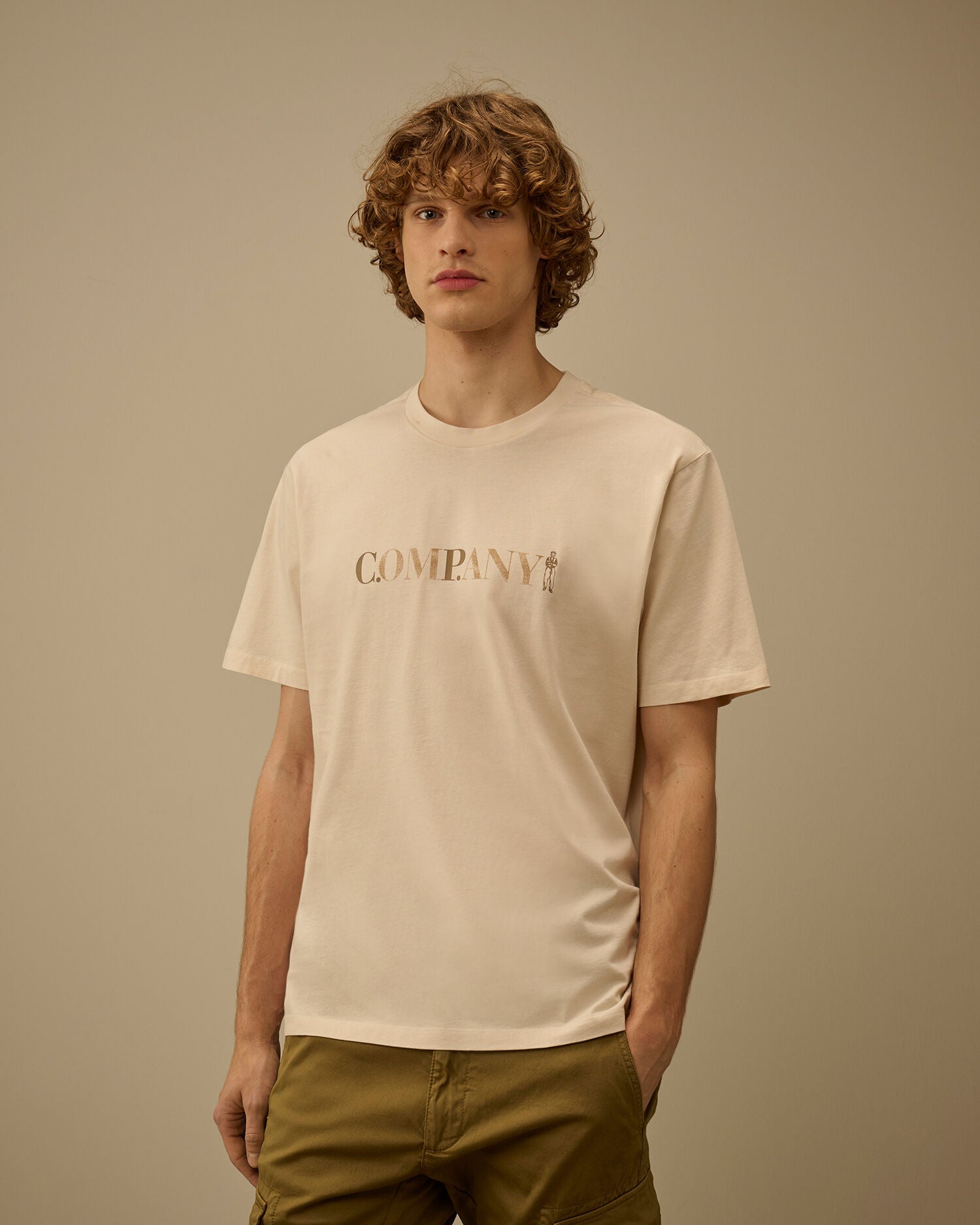 C.P. Company - T-shirt 30/1 Jersey Short Sleeve Chest Logo Frozen Dew