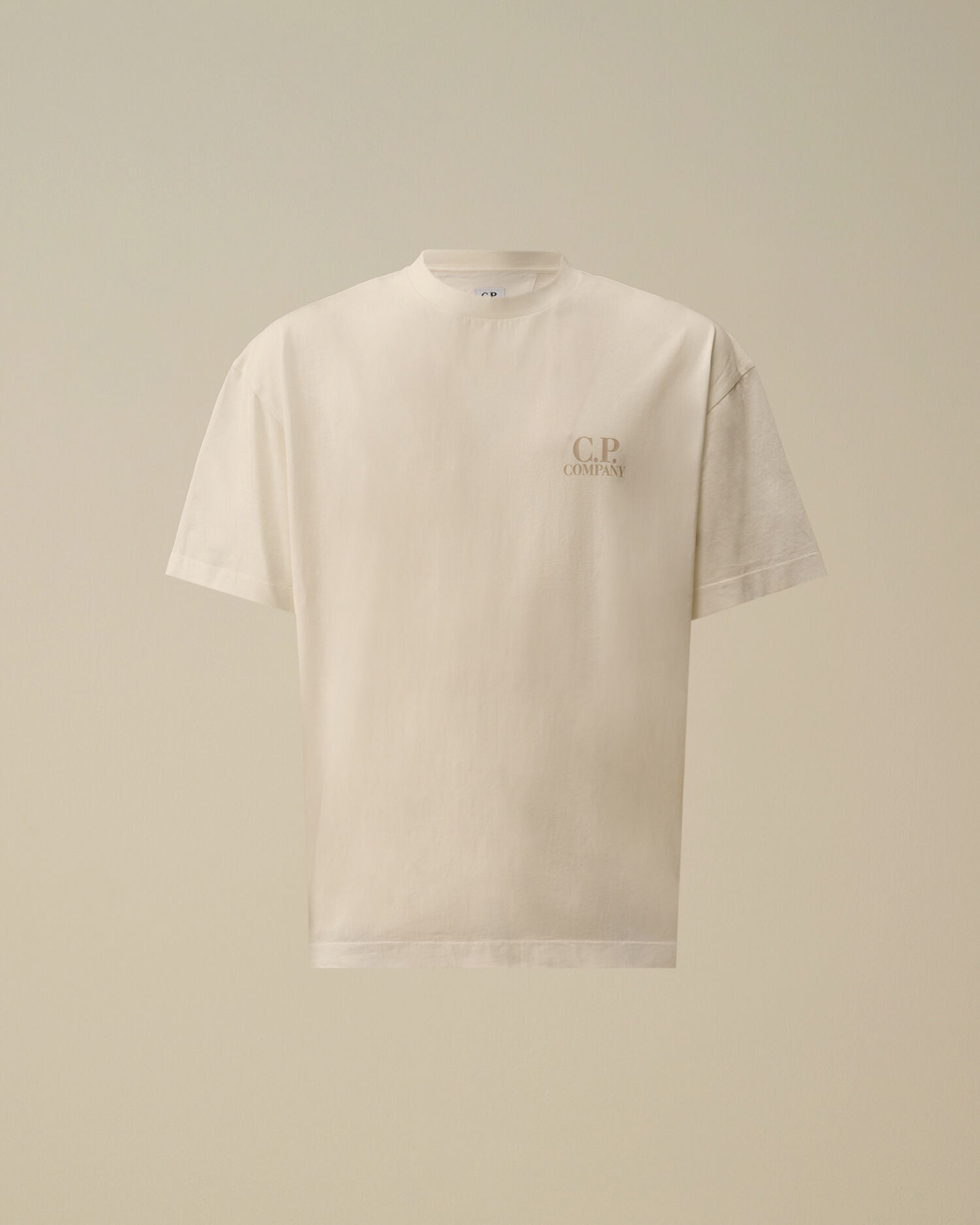 C.P. Company - T-shirt 30/1 Jersey Short Sleeve Printed Graphics T-Shirt Gauze White