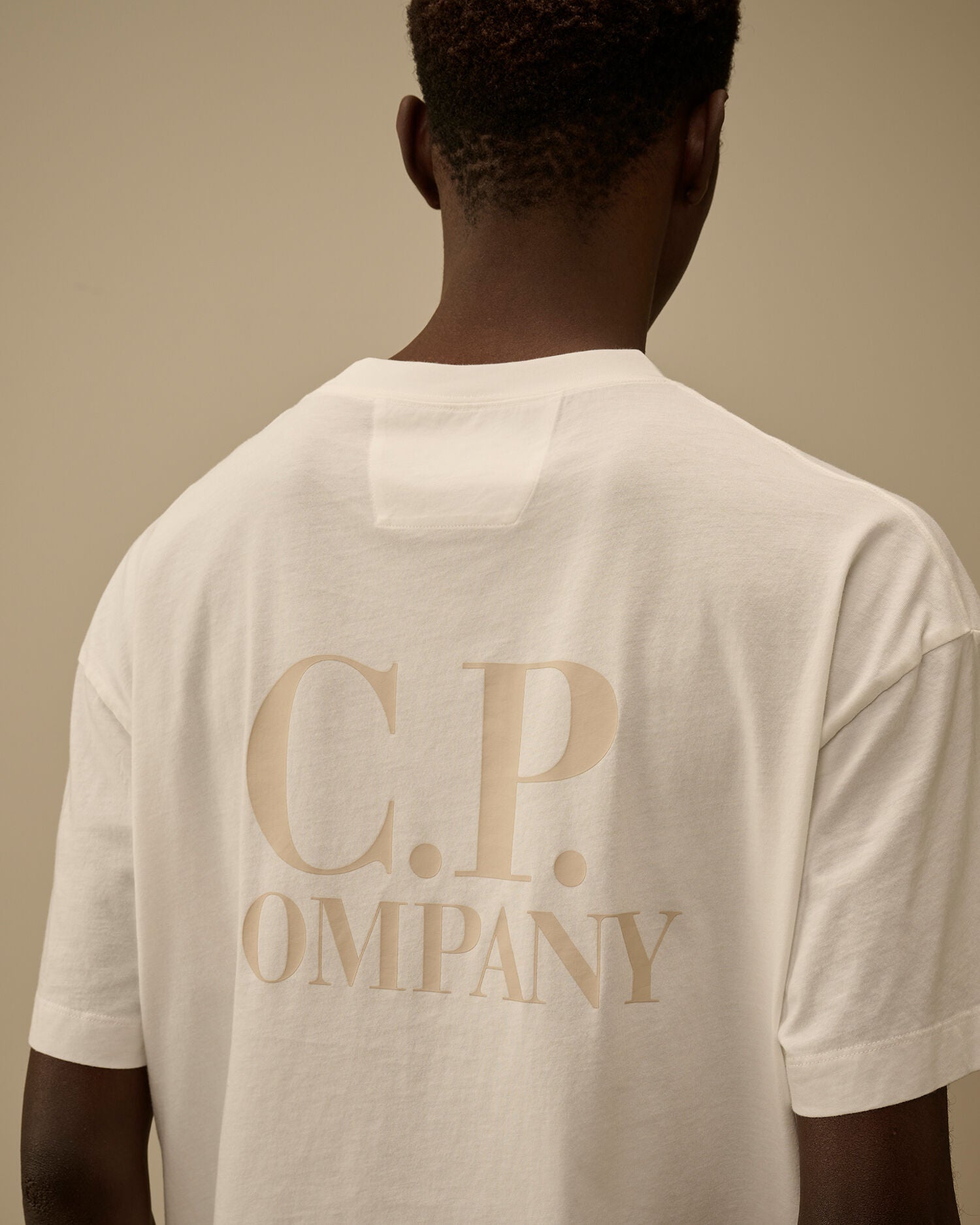 C.P. Company - T-shirt 30/1 Jersey Short Sleeve Printed Graphics T-Shirt Gauze White