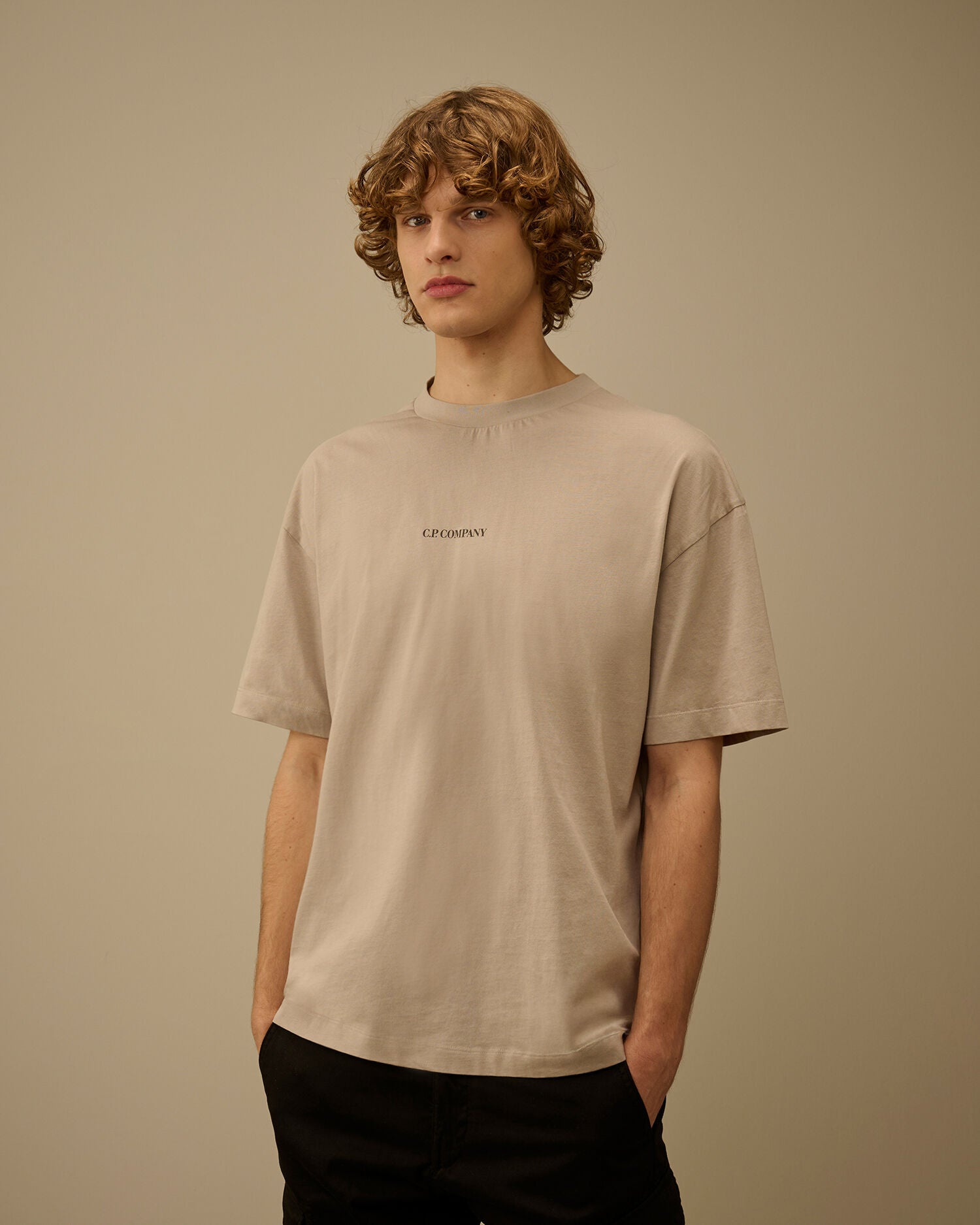 C.P. Company - T-shirt 30/1 Jersey Short Sleeve Logo Dove