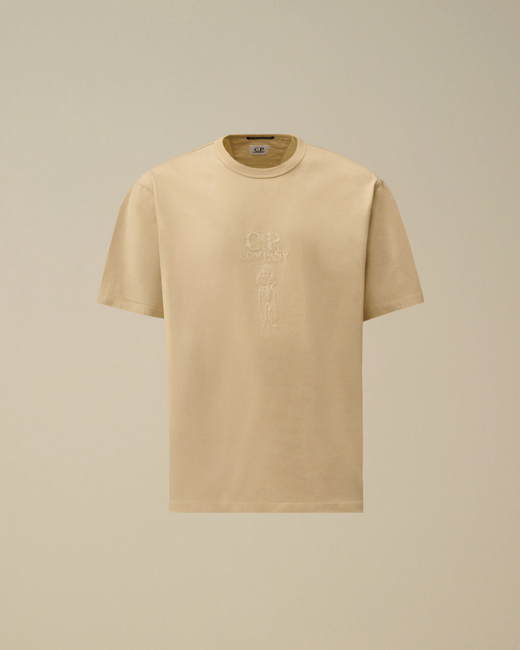 C.P. Company - T-shirt Mercerized Jersey 30/2 Twisted Logo Frozen Dew