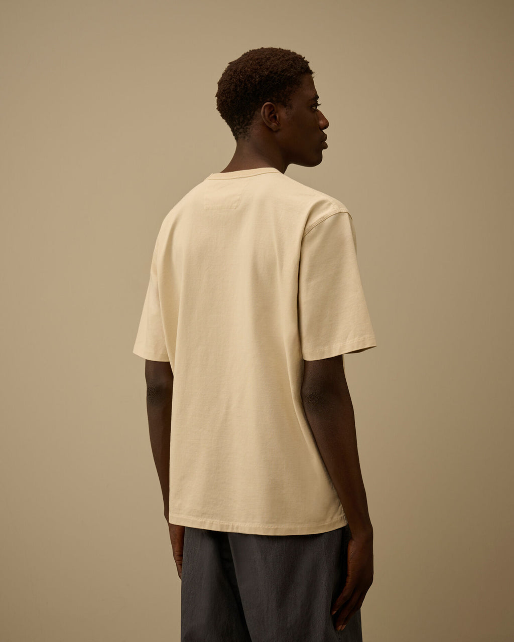 C.P. Company - T-shirt Mercerized Jersey 30/2 Twisted Logo Frozen Dew