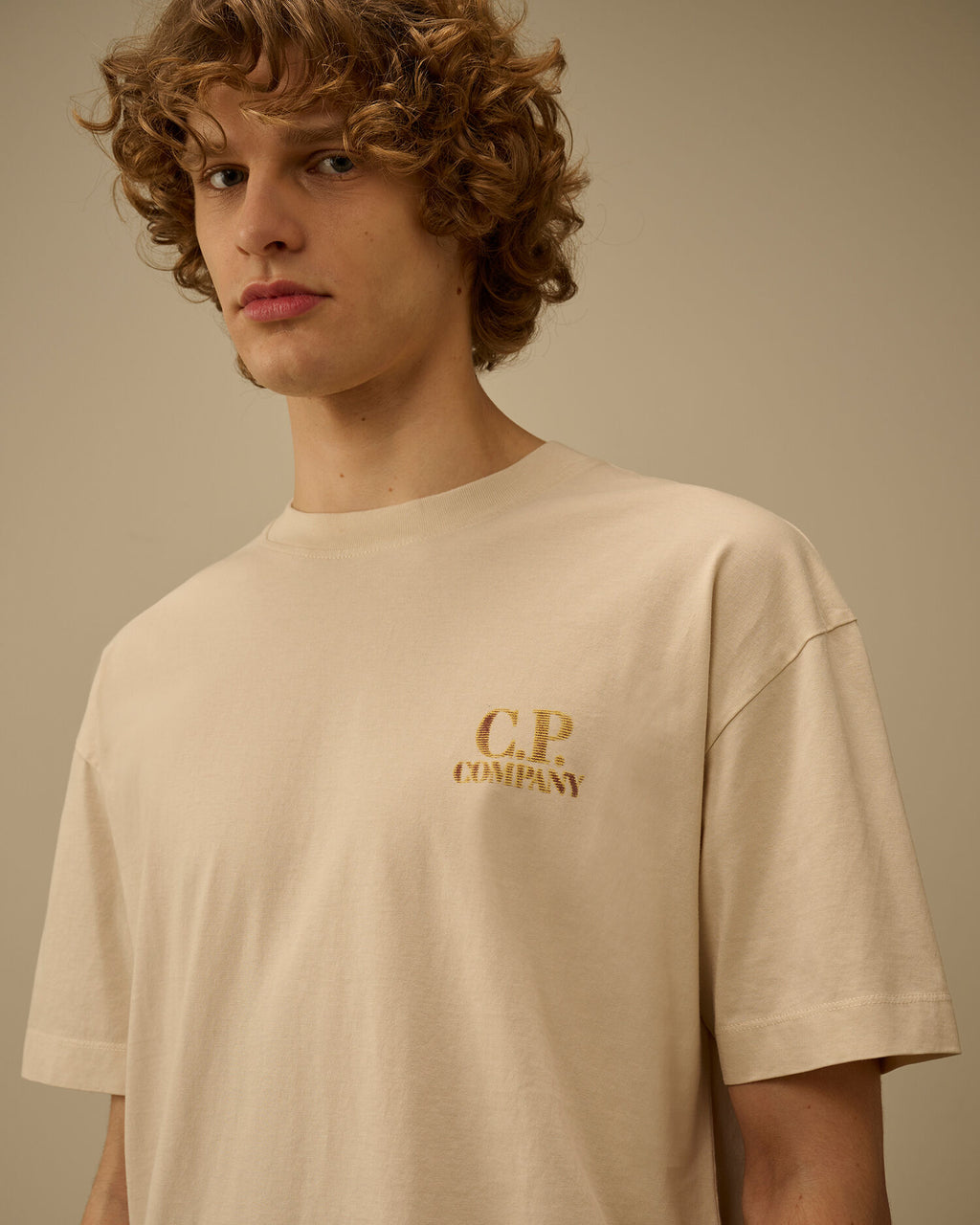 C.P. Company - T-shirt 30/1 Jersey Comfort Logo Frozen Dew
