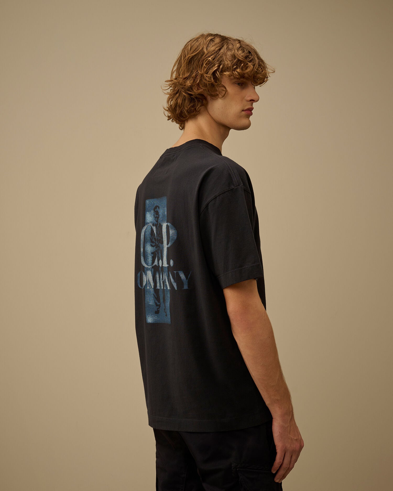 C.P. Company - T-shirt 30/1 Jersey Comfort Logo Total Eclipse