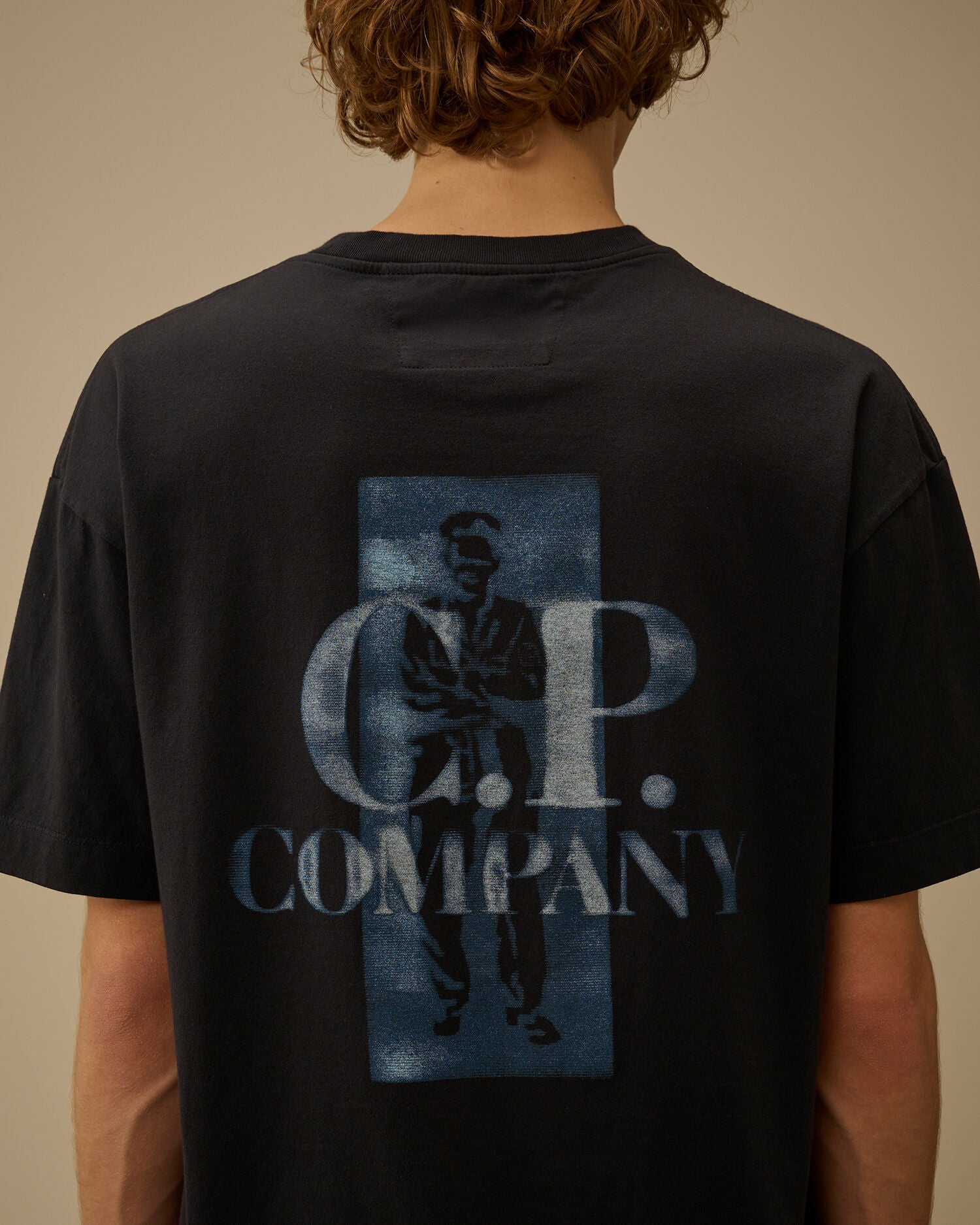 C.P. Company - T-shirt 30/1 Jersey Comfort Logo Total Eclipse