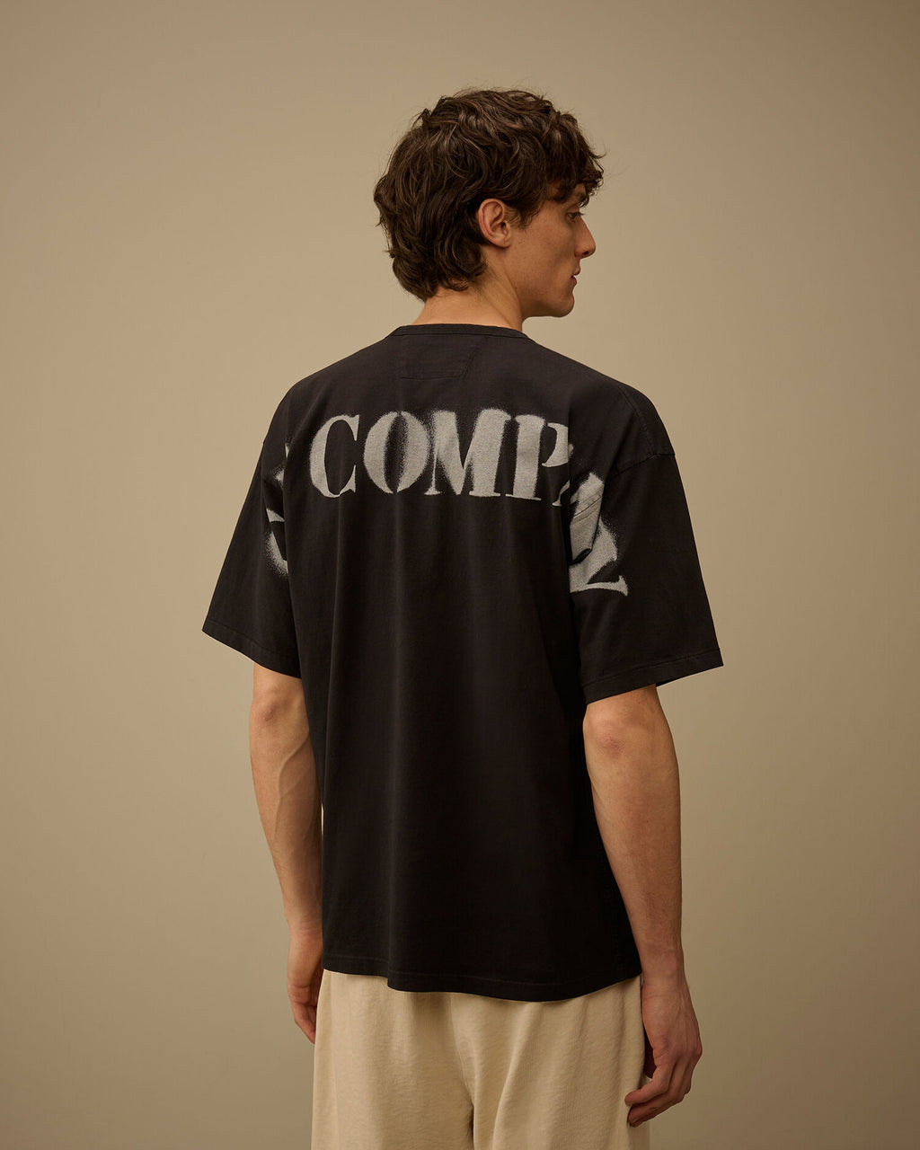 C.P. Company - T-shirt In Jersey 1020 Stencil Black