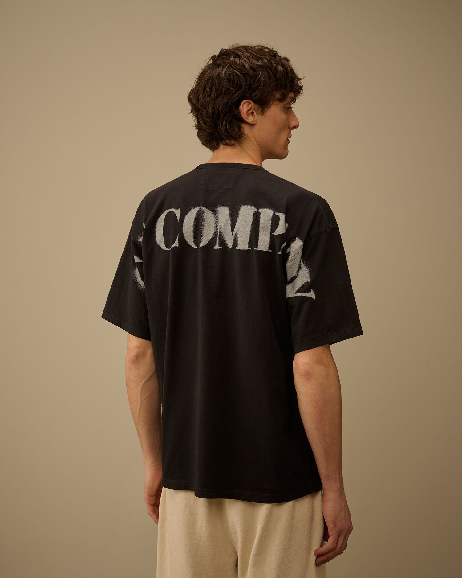 C.P. Company - T-shirt In Jersey 1020 Stencil Black