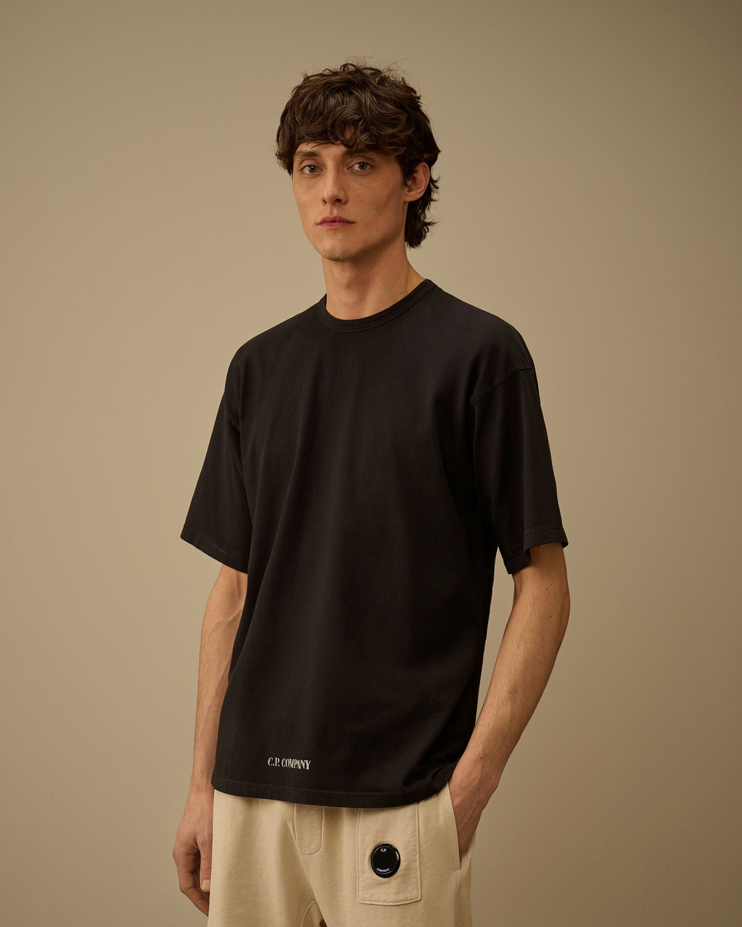 C.P. Company - T-shirt In Jersey 1020 Stencil Black