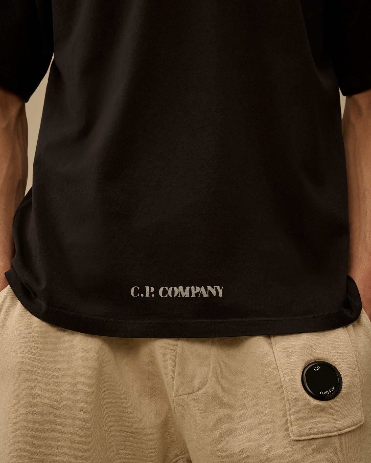 C.P. Company - T-shirt In Jersey 1020 Stencil Black