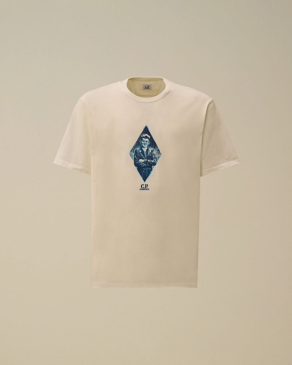 C.P. Company - T-shirt Compact 20/1 Jersey British Sailor Gauze White