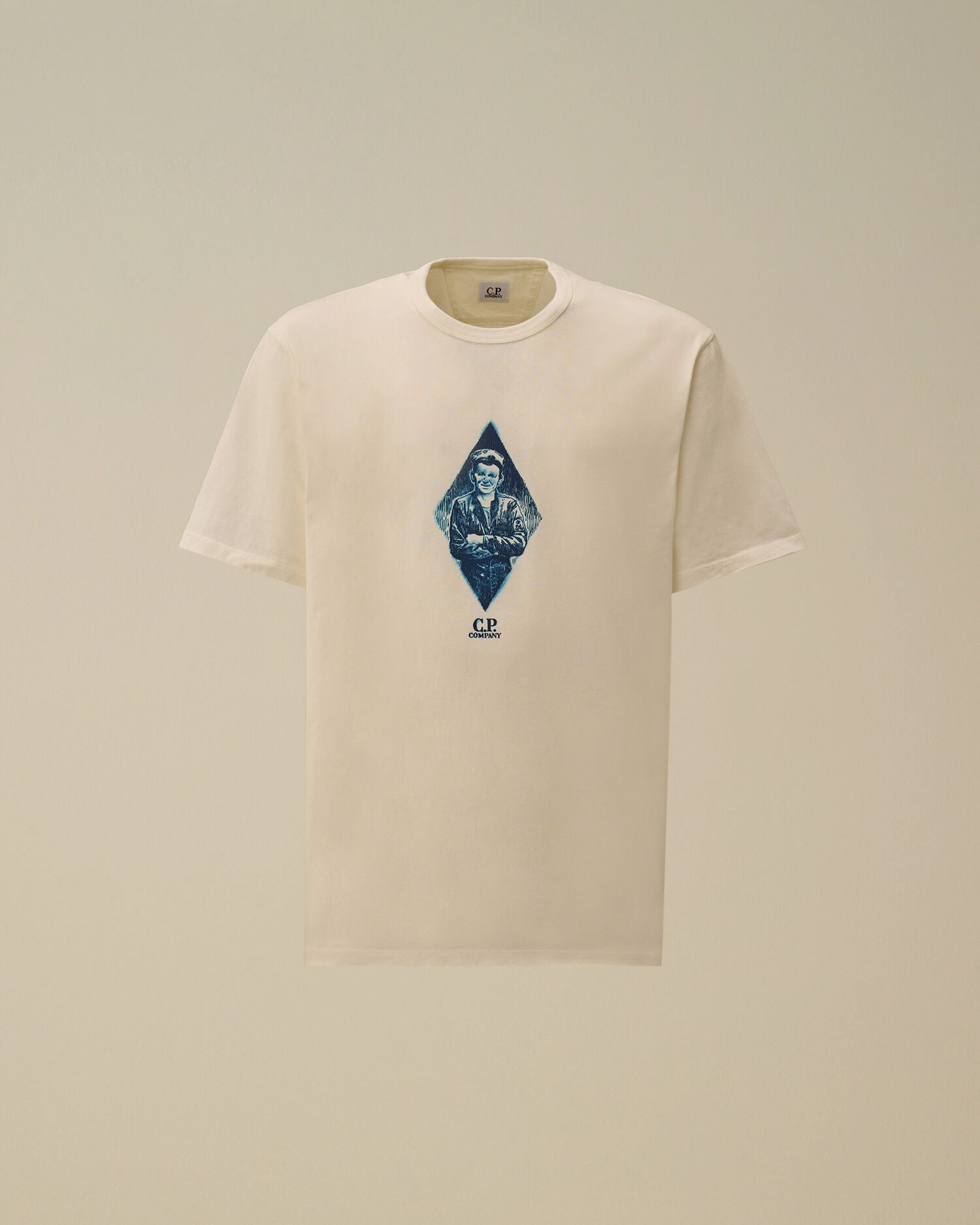 C.P. Company - T-shirt Compact 20/1 Jersey British Sailor Gauze White