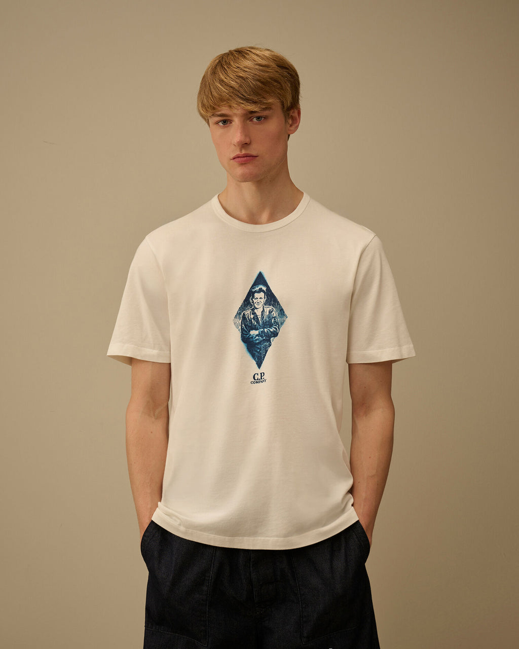 C.P. Company - T-shirt Compact 20/1 Jersey British Sailor Gauze White