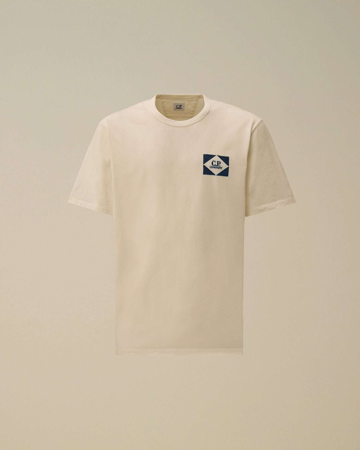C.P. Company - T-shirt Compact 20/1 Jersey Logo Gauze White