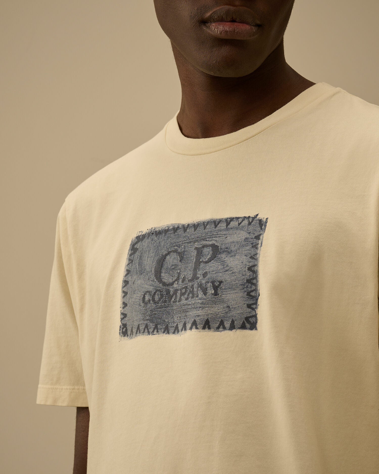 C.P. Company - T-shirt 24/1 Jersey Short Sleeve Logo Label Frozen Dew