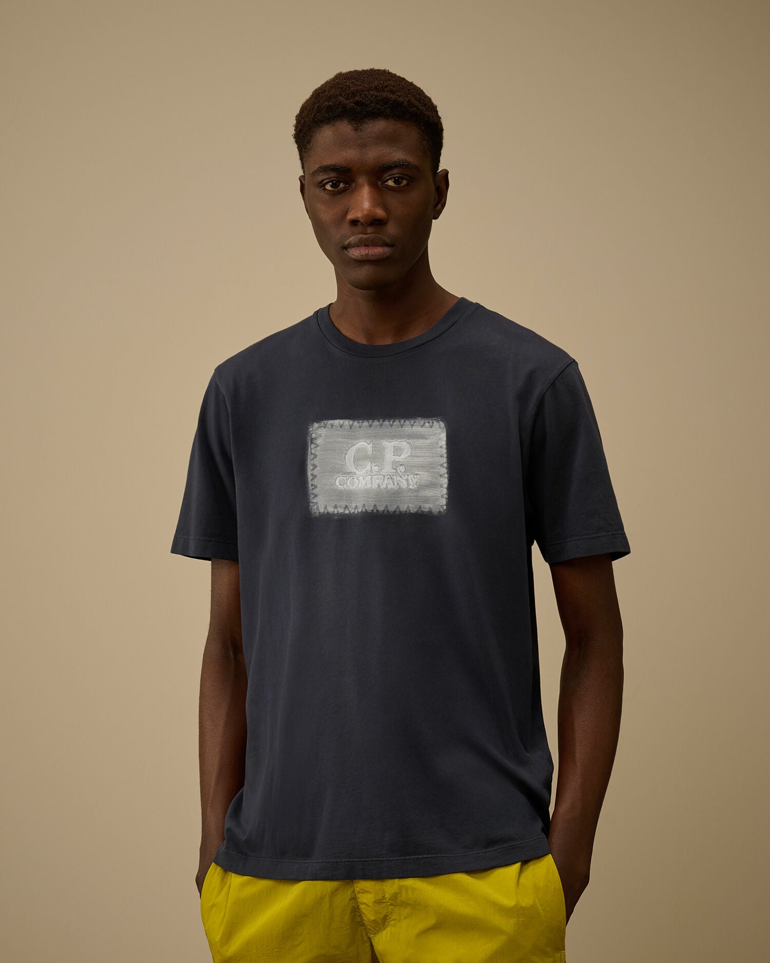 C.P. Company - T-shirt 24/1 Jersey Short Sleeve Logo Label Midnight Navy