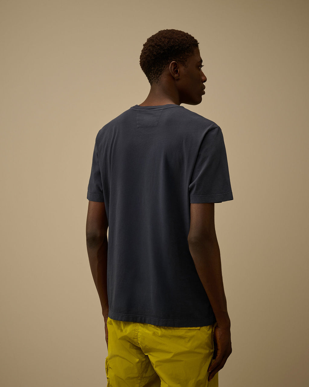 C.P. Company - T-shirt 24/1 Jersey Short Sleeve Logo Label Midnight Navy