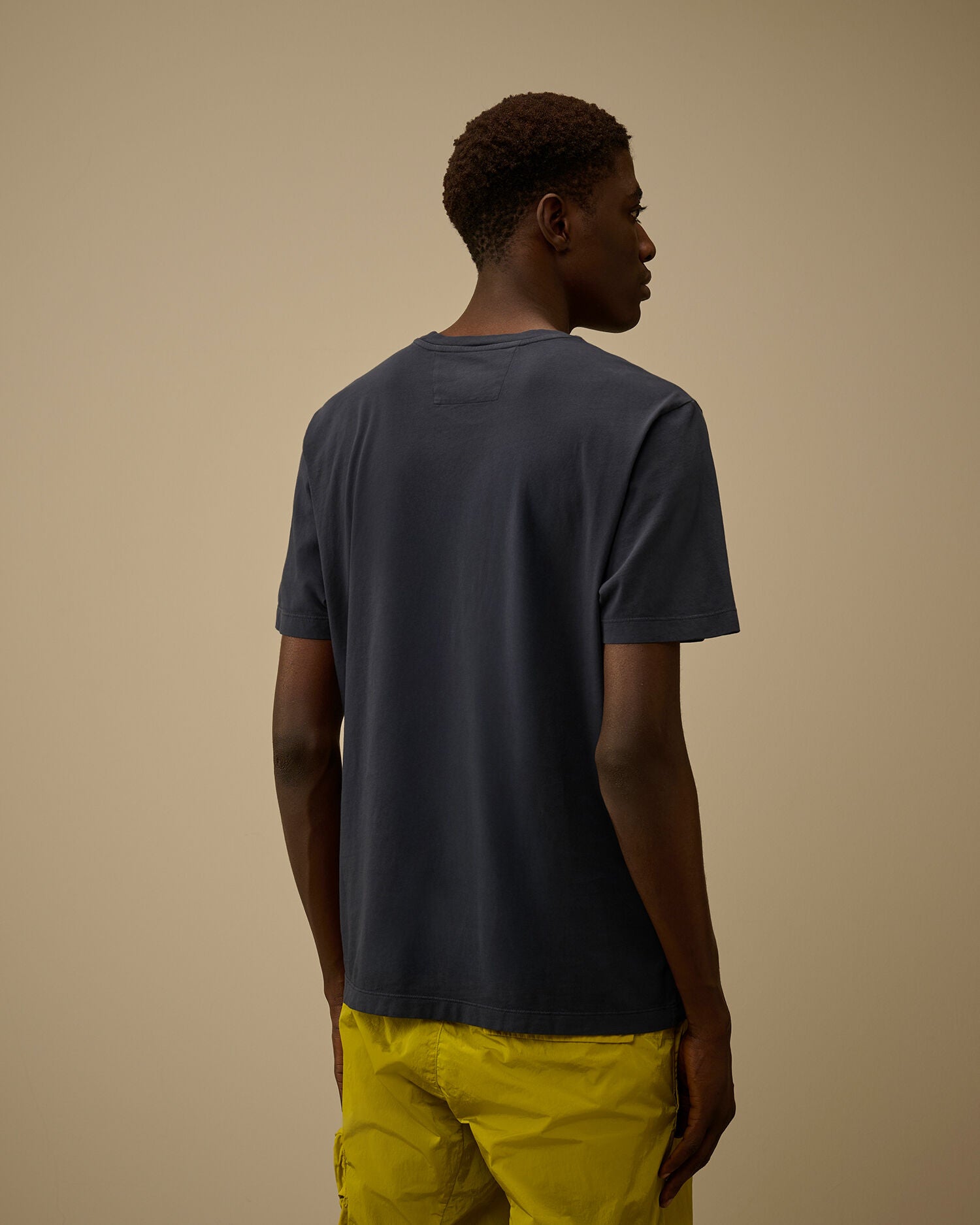 C.P. Company - T-shirt 24/1 Jersey Short Sleeve Logo Label Midnight Navy