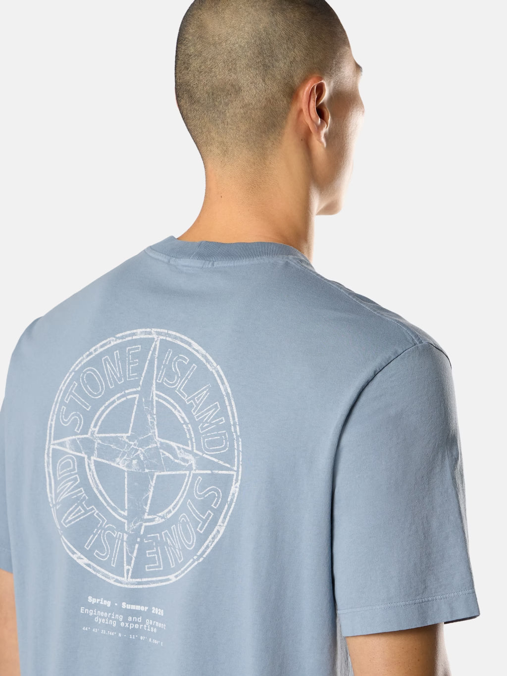 Stone Island - 2100001 T-shirt Organic Cotton Jersey Bleu Avio
