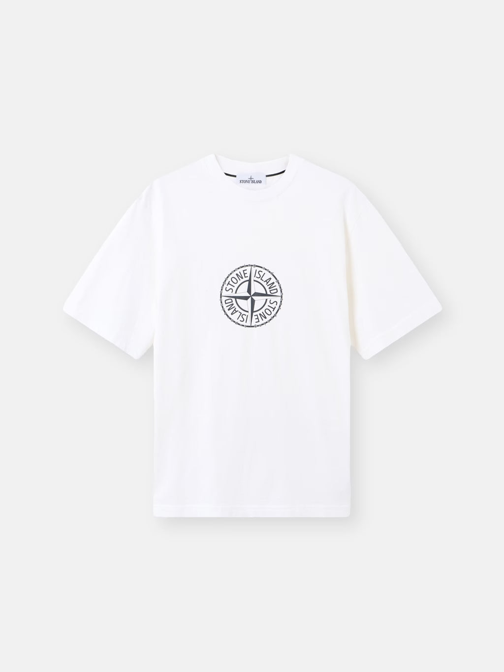 Stone Island - 2100001 T-shirt coupe regular avec imprimé « All Around Compass » Blanc