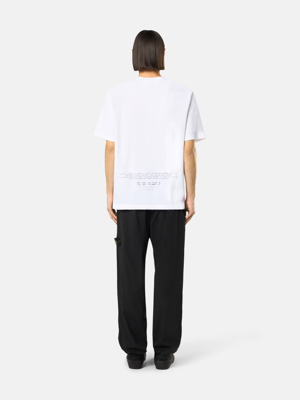 Stone Island - 2100001 T-shirt coupe regular avec imprimé « All Around Compass » Blanc