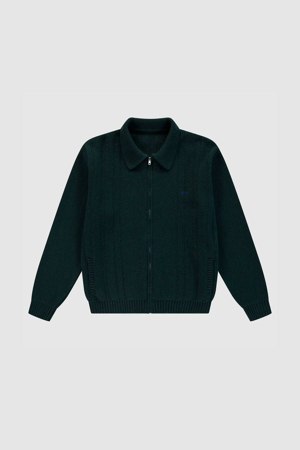 Arte - Cardigan Cable Knit Zip Vert
