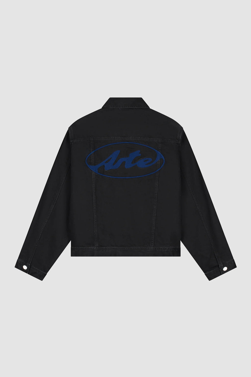 Arte - Veste en jean Circle logo Denim Noir