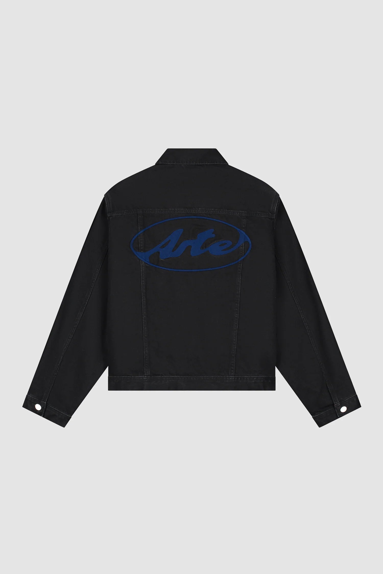 Arte - Veste en jean Circle logo Denim Noir