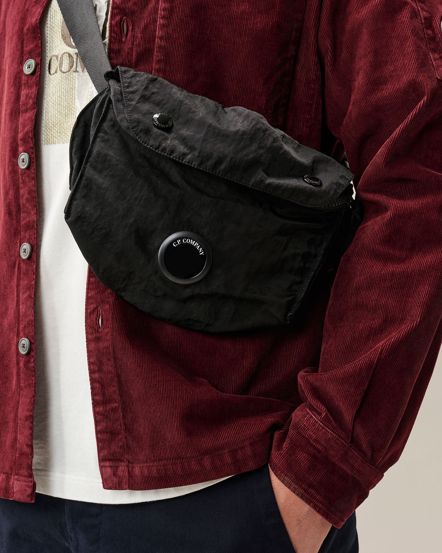 C.P. Company - Sac Nylon B Lens Zipped Black