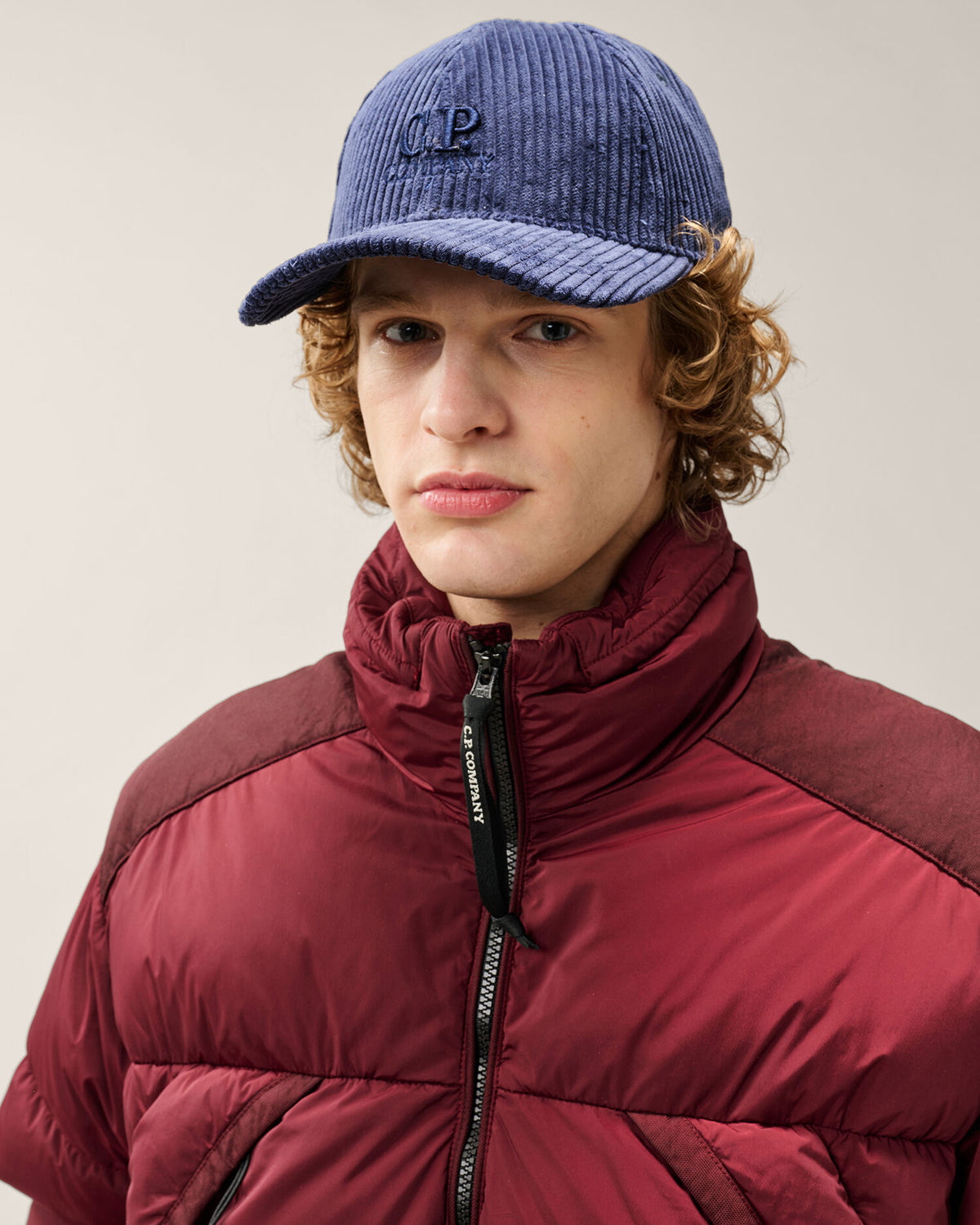 C.P. Company - Casquette Velours Peacoat