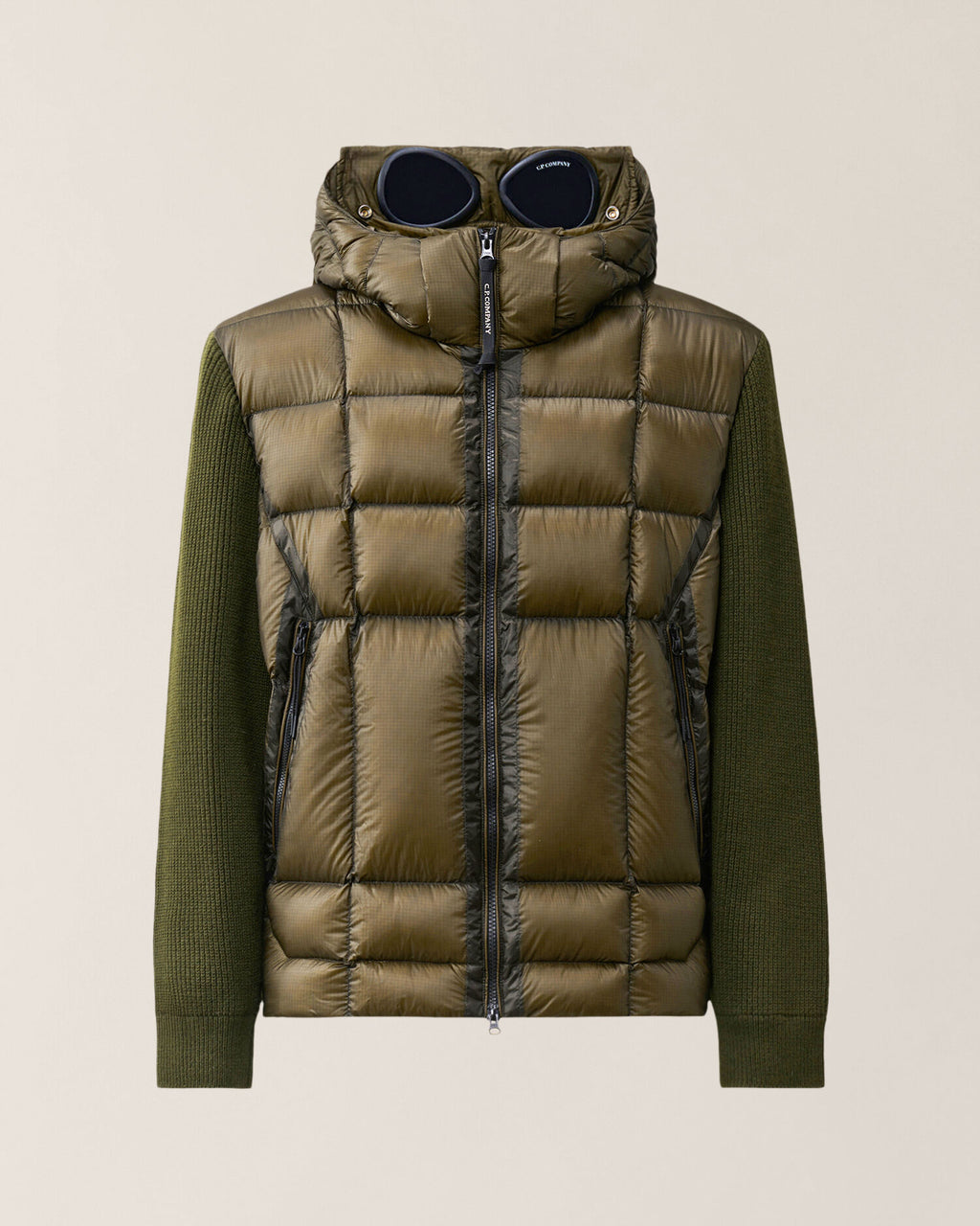 C.P. Company - Veste Merino Wool mixed Goggle Ivy Green
