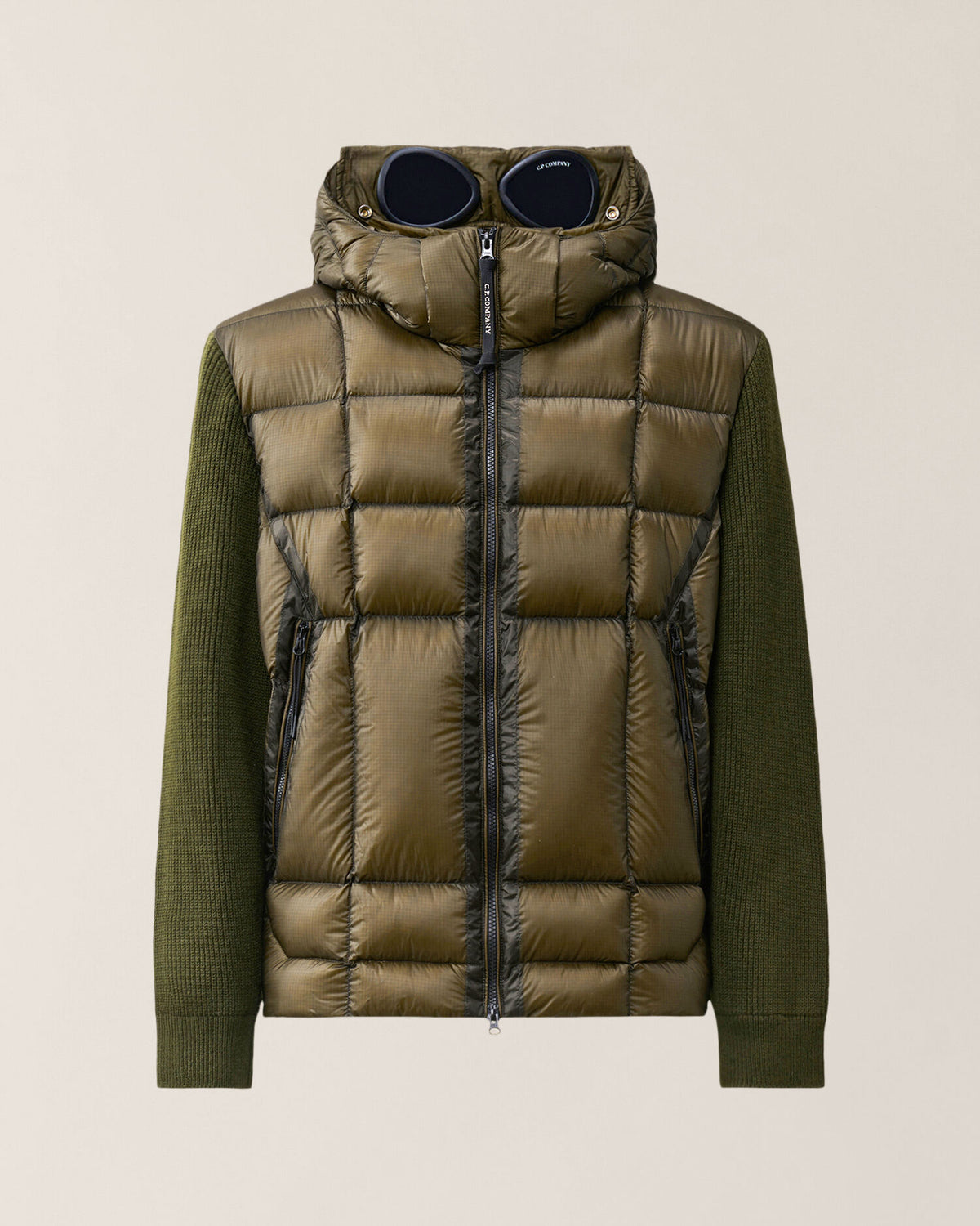 C.P. Company - Veste Merino Wool mixed Goggle Ivy Green