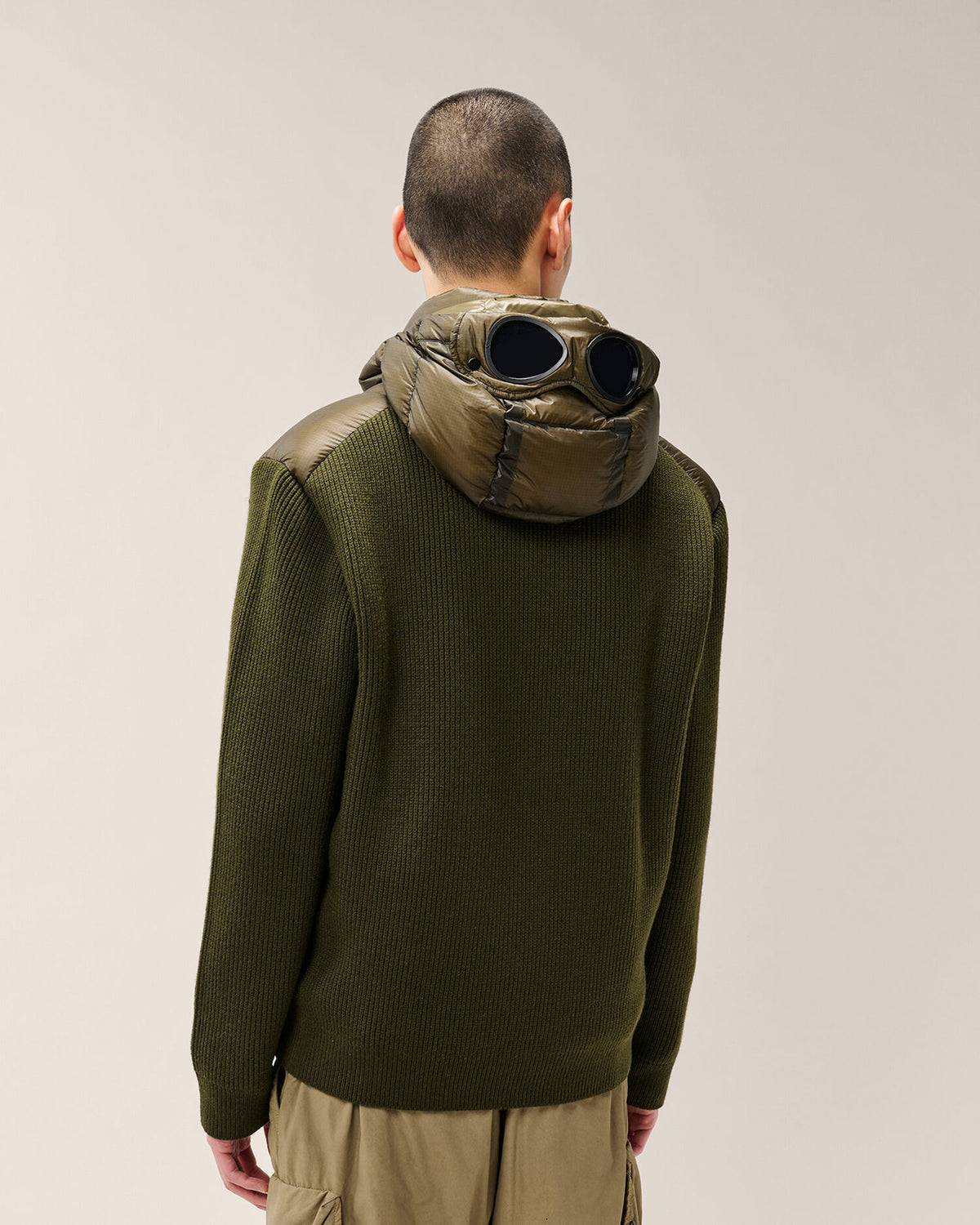 C.P. Company - Veste Merino Wool mixed Goggle Ivy Green