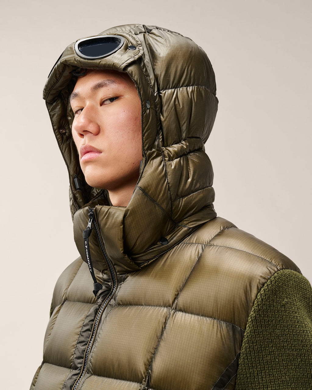 C.P. Company - Veste Merino Wool mixed Goggle Ivy Green