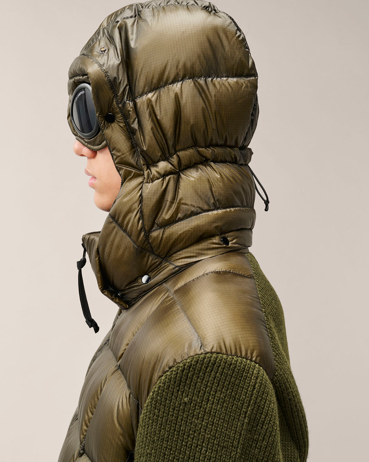 C.P. Company - Veste Merino Wool mixed Goggle Ivy Green