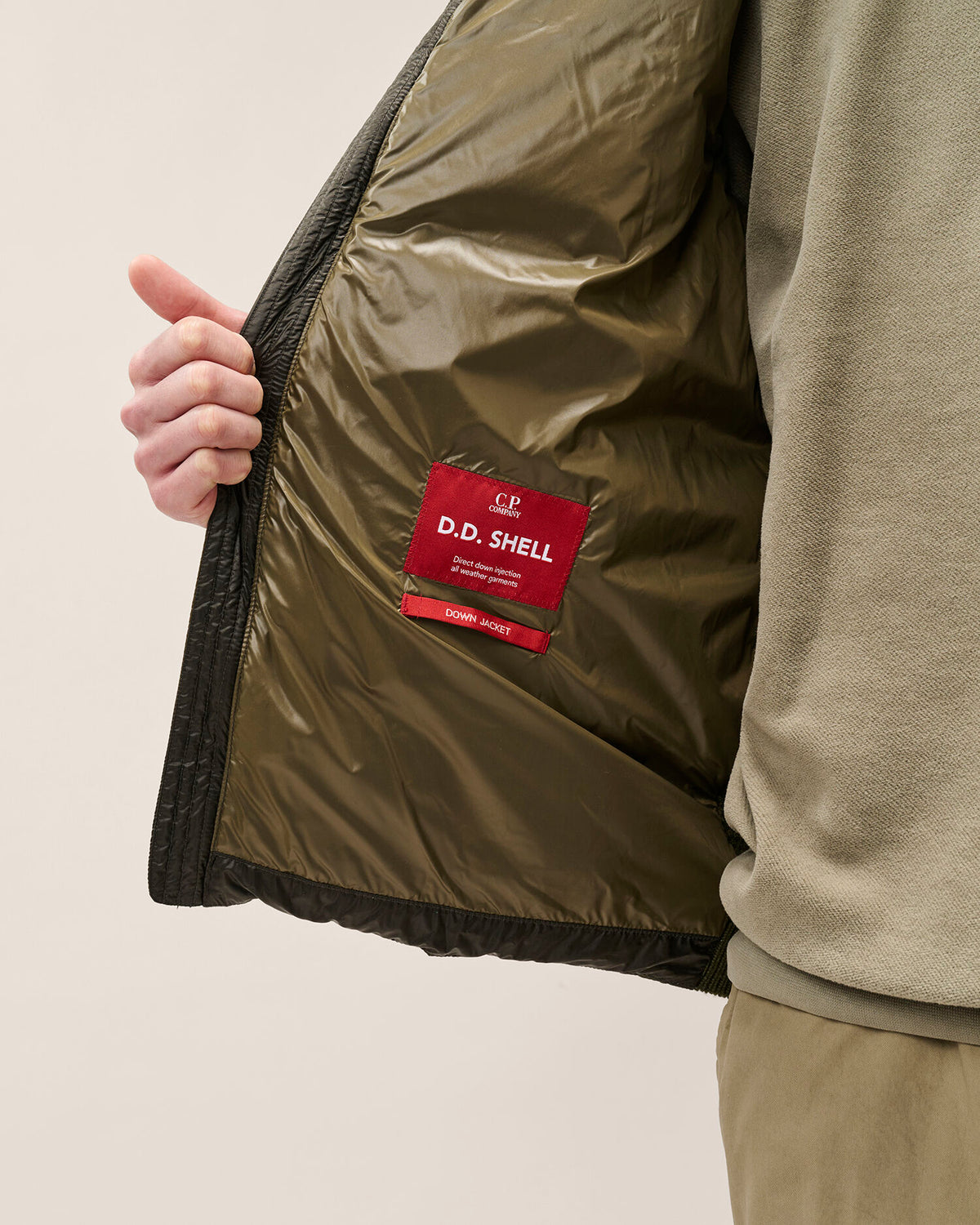 C.P. Company - Veste Merino Wool mixed Goggle Ivy Green