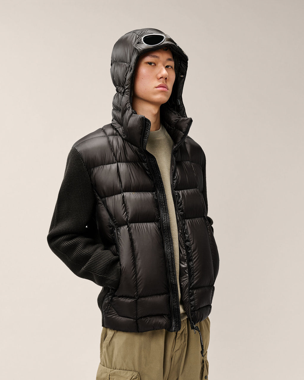 C.P. Company - Veste Merino Wool mixed Goggle Black