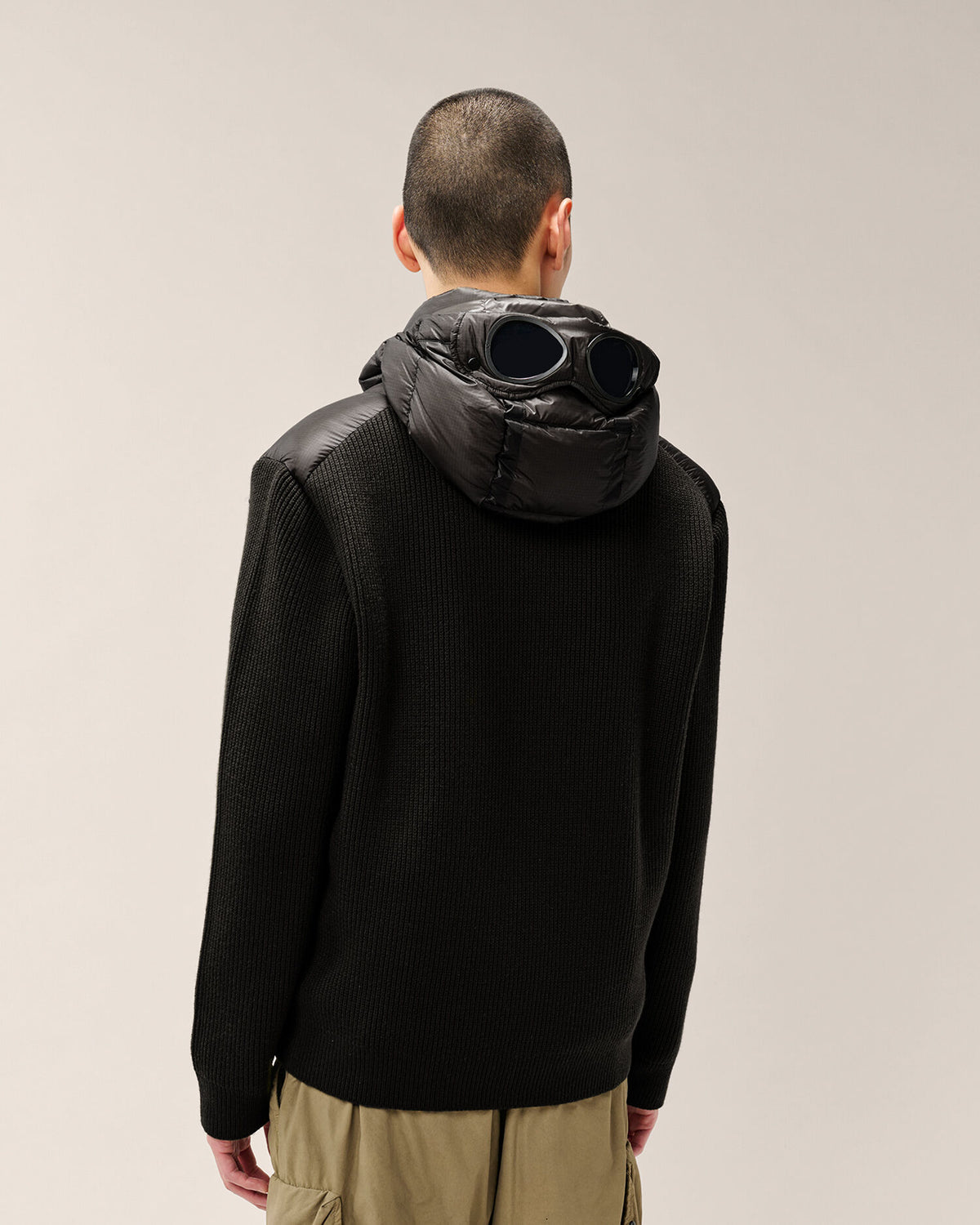 C.P. Company - Veste Merino Wool mixed Goggle Black