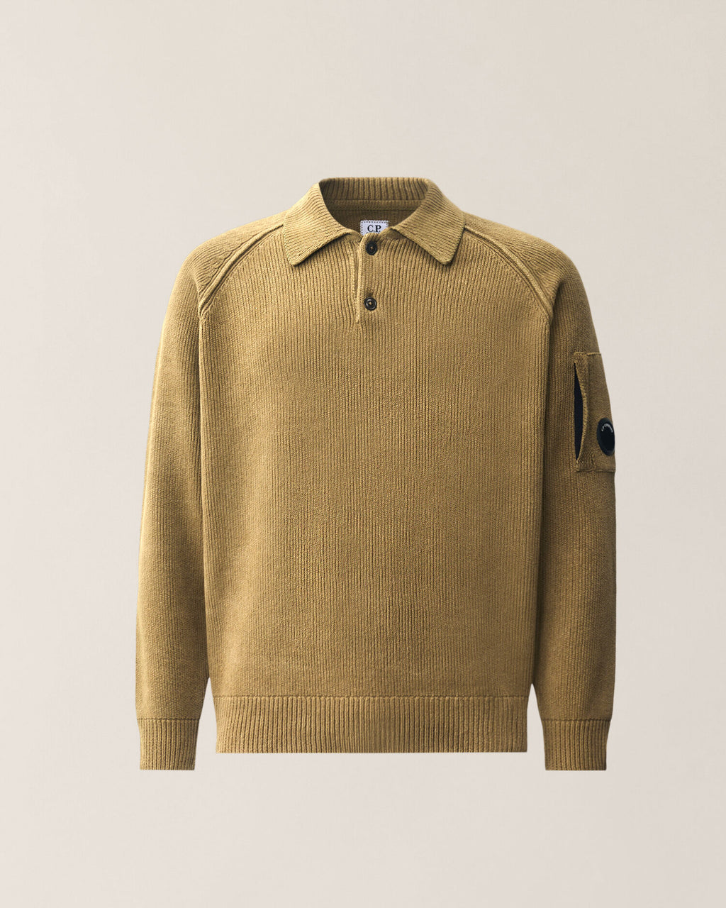 C.P. Company - Pull Polo Chenille Coton Crewneck Ermine