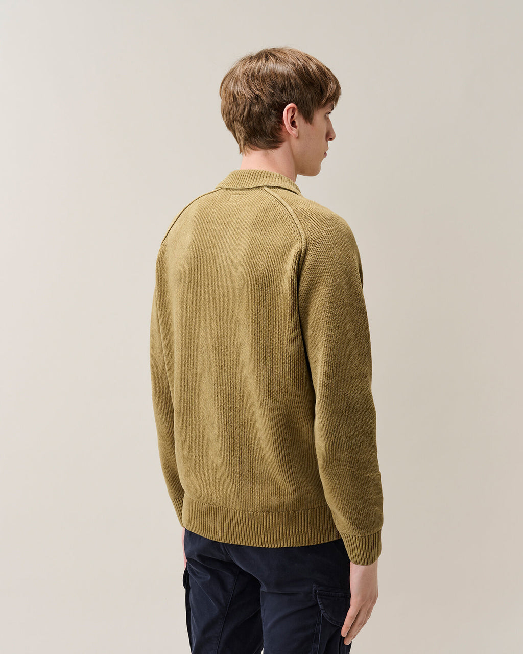 C.P. Company - Pull Polo Chenille Coton Crewneck Ermine