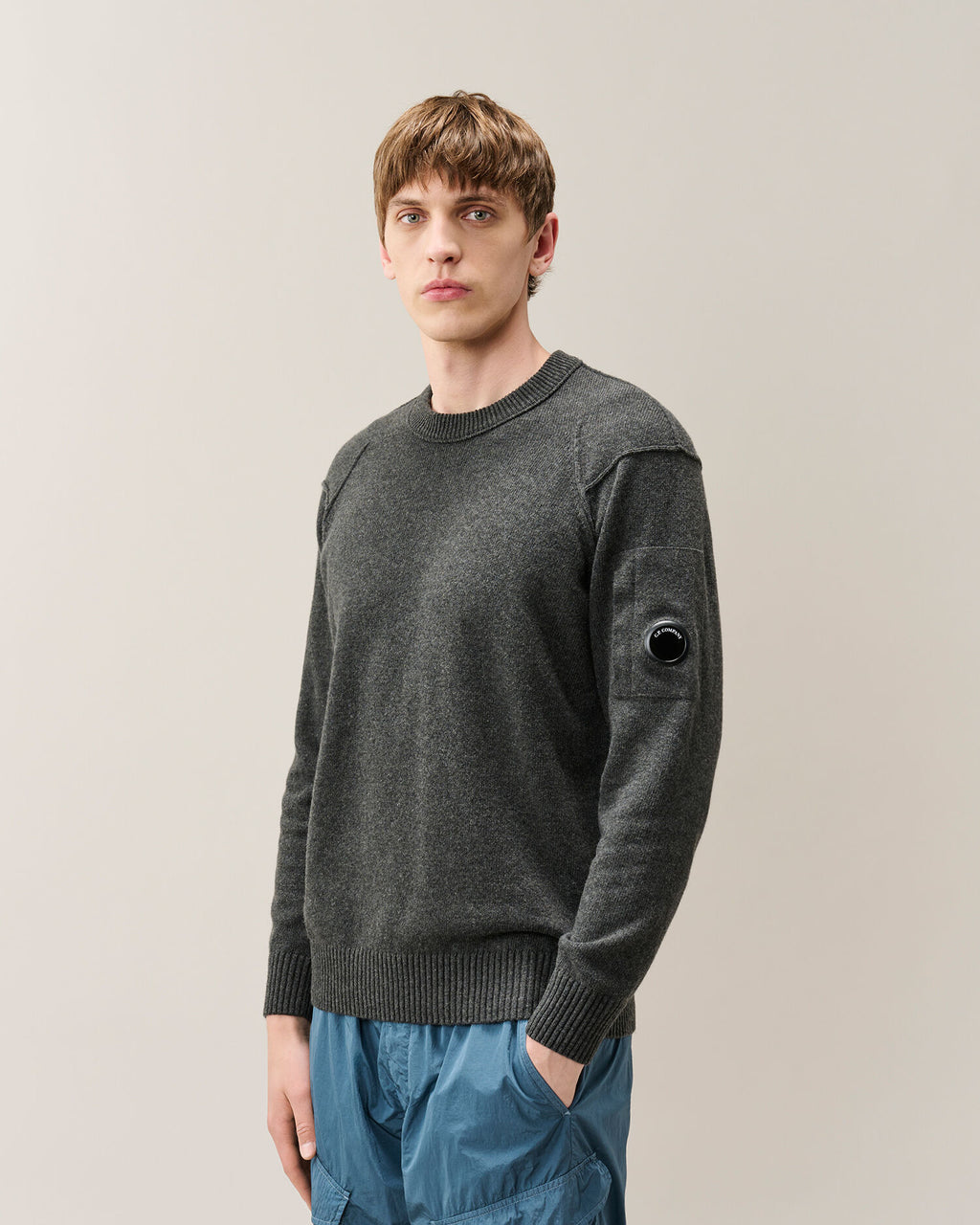 C.P. Company - Pull Lambswool Crew neck Dark Shadow