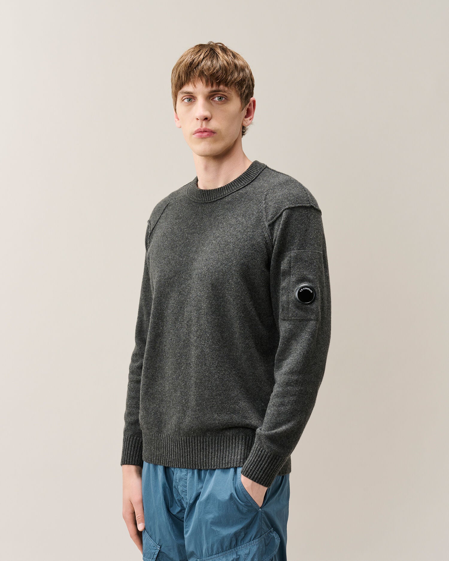 C.P. Company - Pull Lambswool Crew neck Dark Shadow