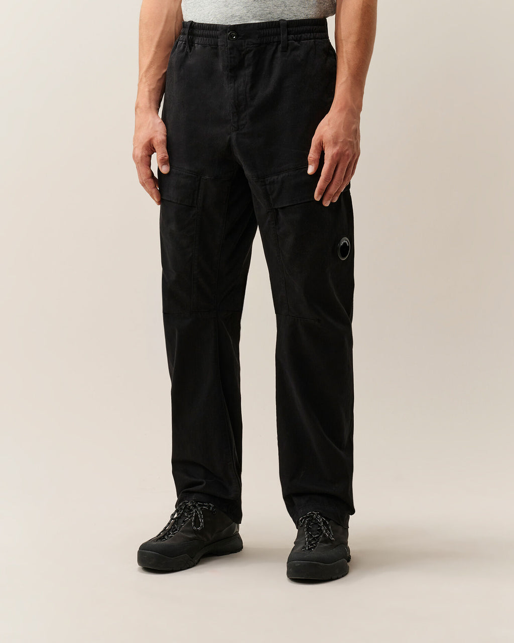 C.P. Company - Pantalon cargo Strech Sateen loose Black