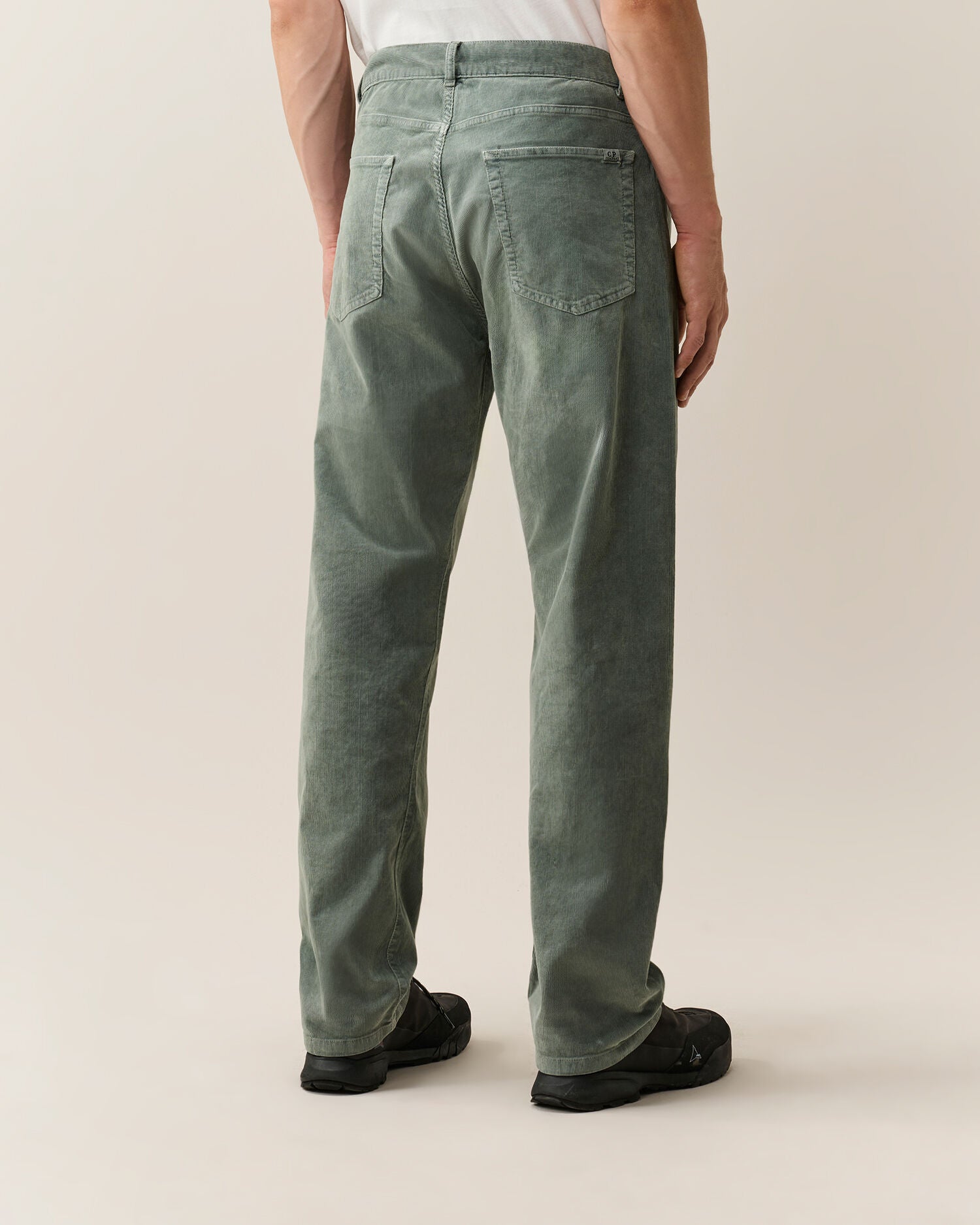 C.P. Company - Pantalon velours Regular 5 poches Castor Gray