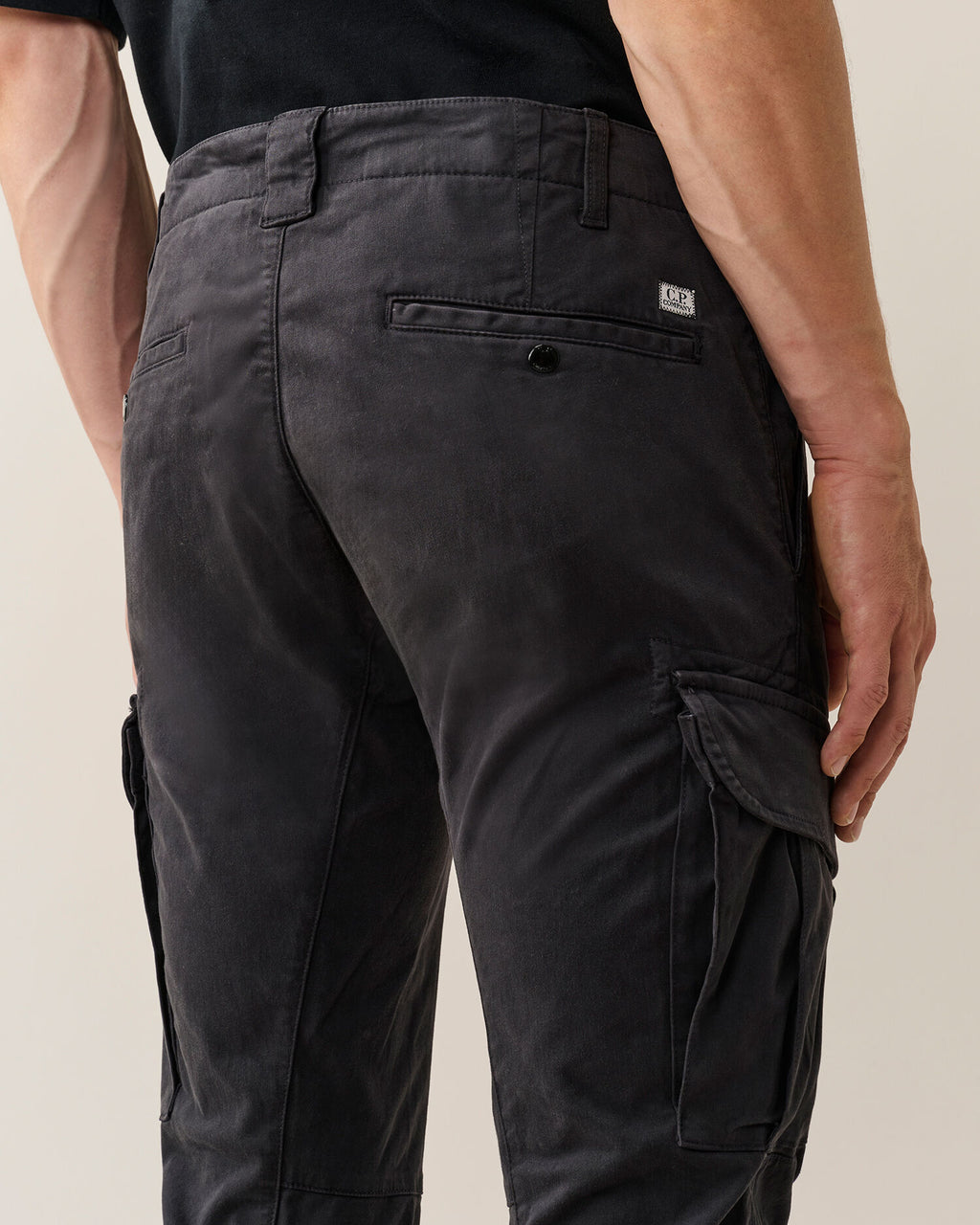 C.P. Company - Pantalon cargo Strech Sateen Ergonomic Black