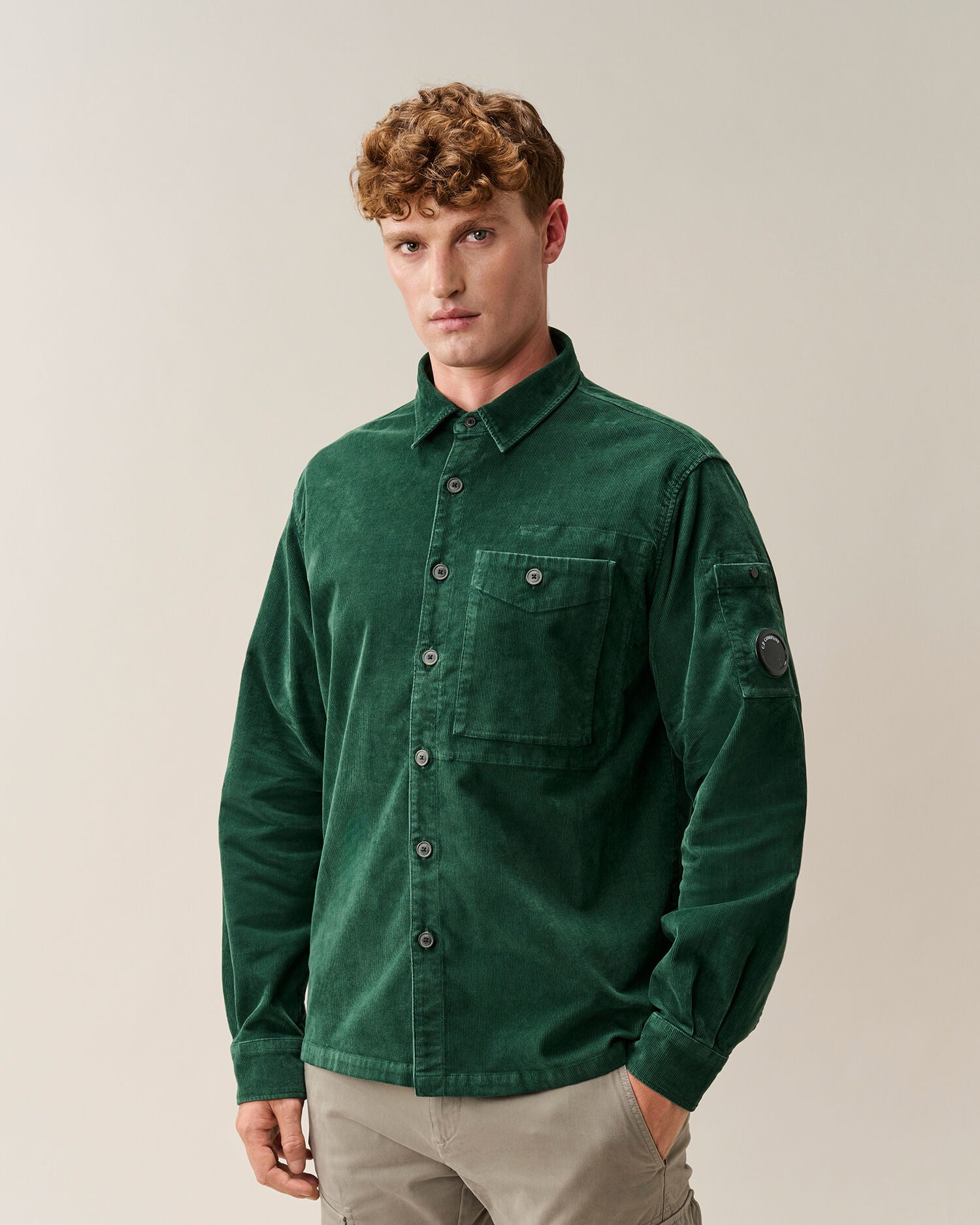 C.P. Company - Chemise velours Ponderosa Green
