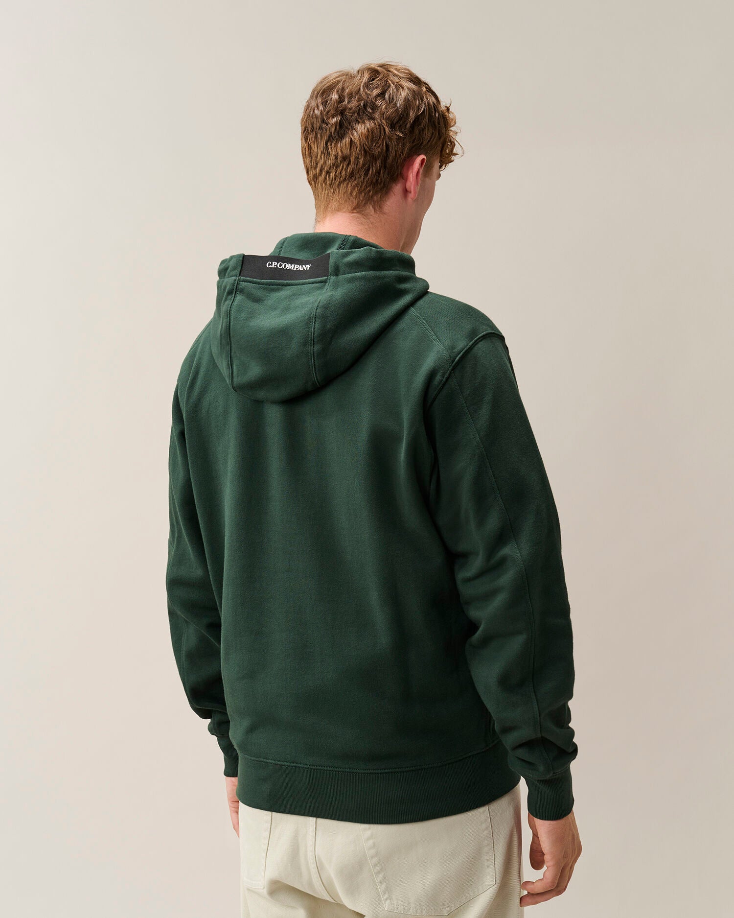 C.P. Company - Hoodie Diagonal Raised Ponderosa Green